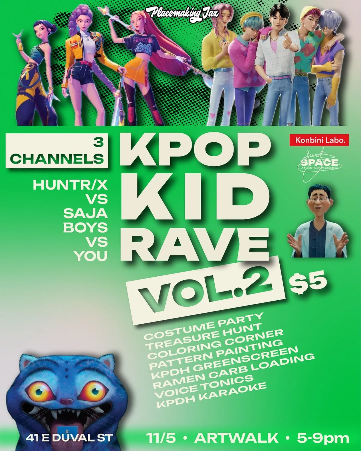 Got K-Pop Demon Hunters FOMO? 👀 Don&rsquo;t miss out on VOL. 2 happening next Wednesday, Nov 5th! ‼️

🌟 K-POP KID RAVE is BACK for round 2 🌟

✨Featuring:
🎧 3 Silent Disco Channels + KPDH Karaoke 🎤 
🍜 Ramen carb-loading from @konbini_labo 😋
🎤 