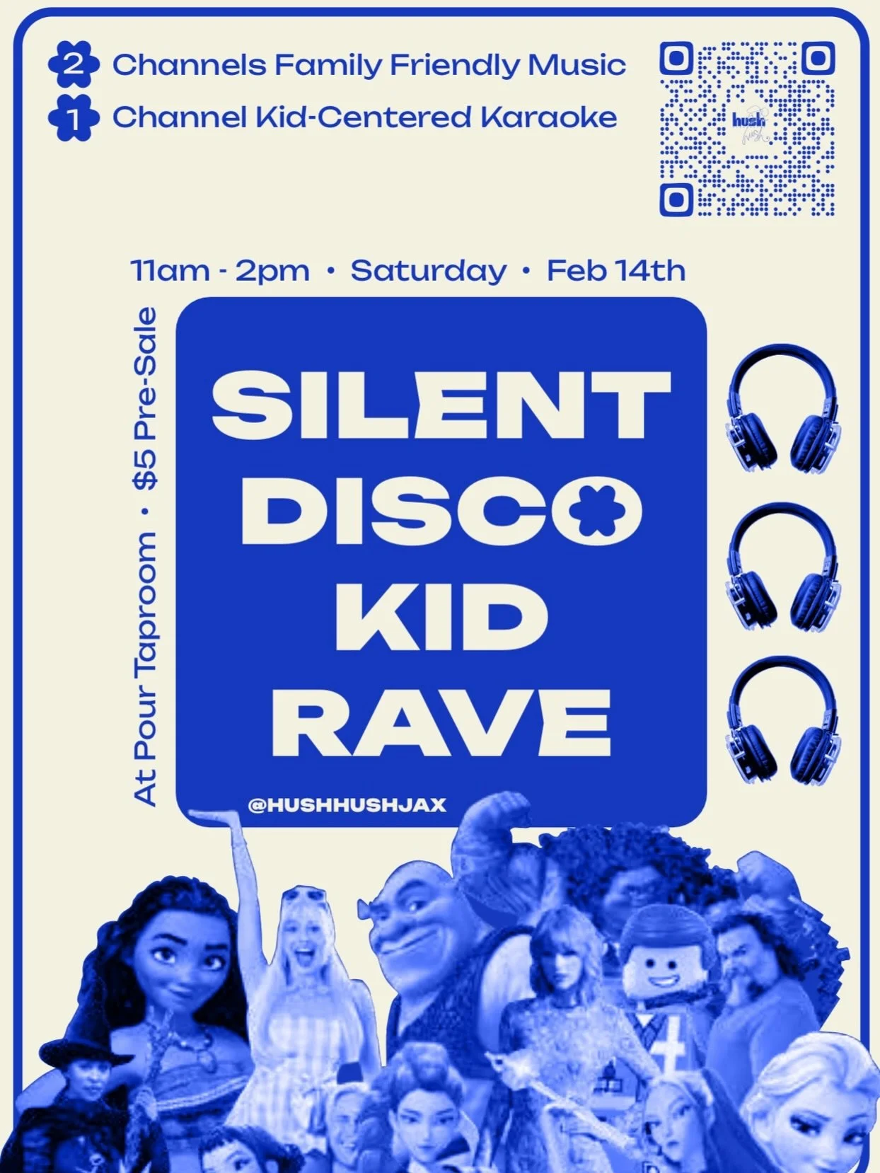 PARENTS, our SilentKidRave is BACK and it&rsquo;s the perfect way to spend time with the family 💘🎧

Join us every second Saturday starting on Valentine&rsquo;s Day from 11AM&ndash;2PM at Pour Taproom in Downtown Jacksonville for a kid centered sile