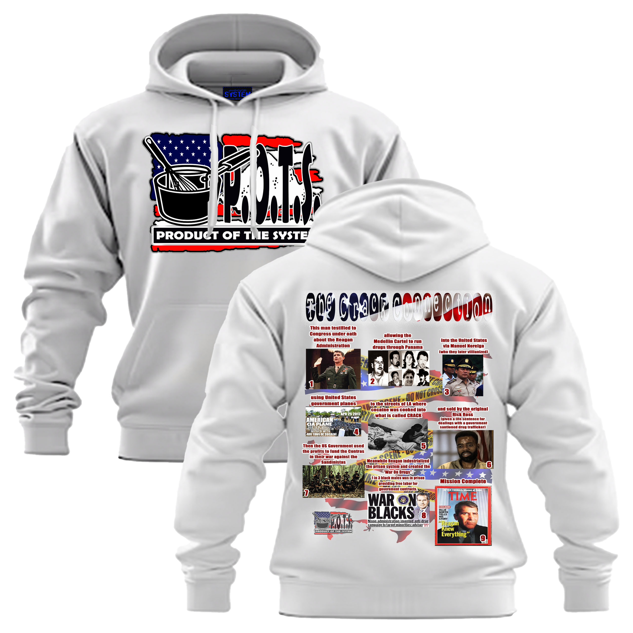 Crack Connection - white hoodie - Front and back CLEAR.png