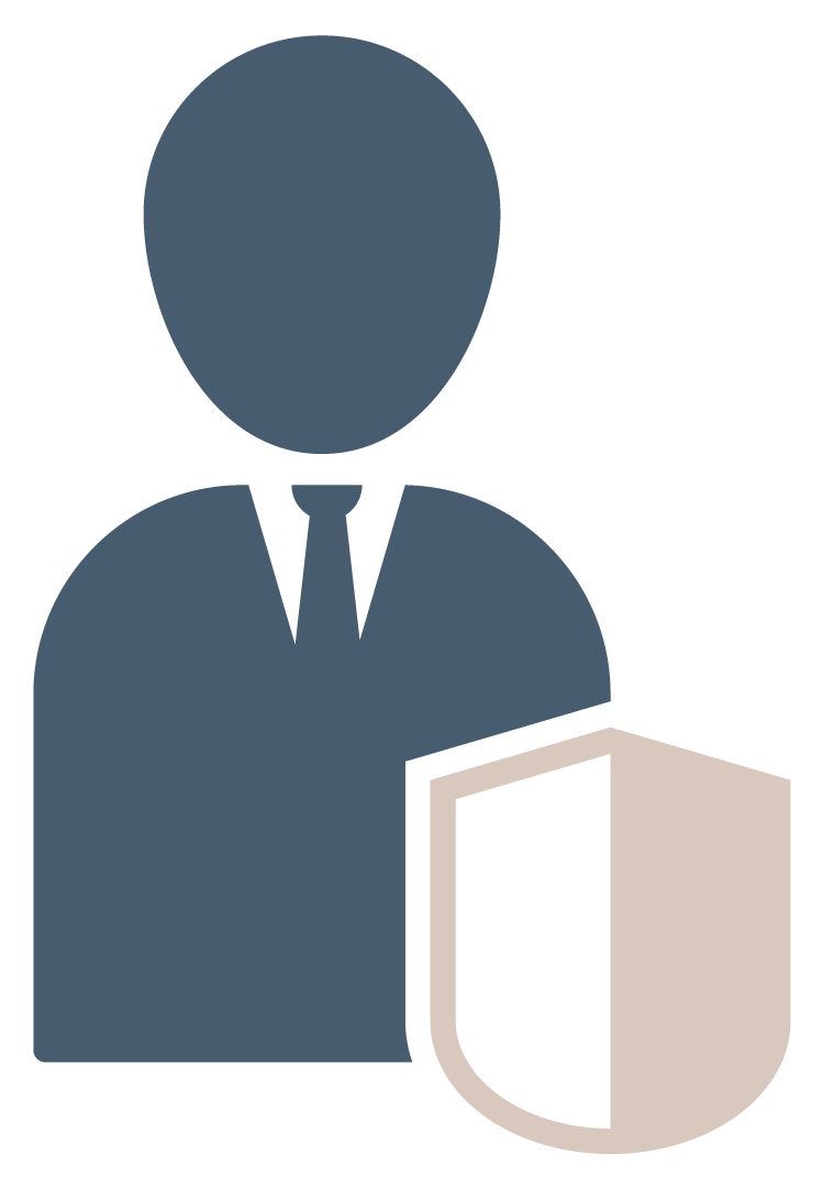 A person with a shield.