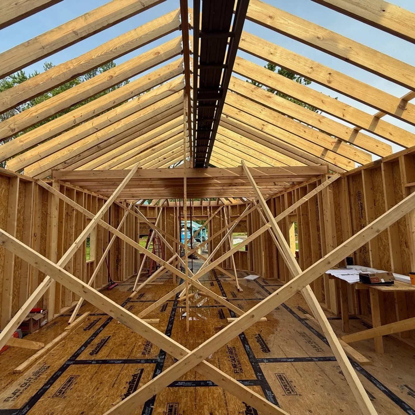 📐 Designs on paper &rarr; coming to life! 🏗

Watching our designs take shape is always exciting! With @labonteconstruction skilled team on-site, every beam, cut, and detail brings our client&rsquo;s vision one step closer to home. 

We're proud to 