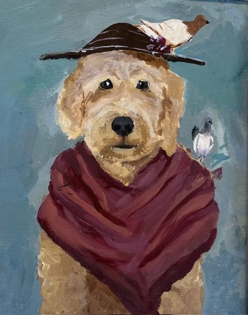 Dog with hat