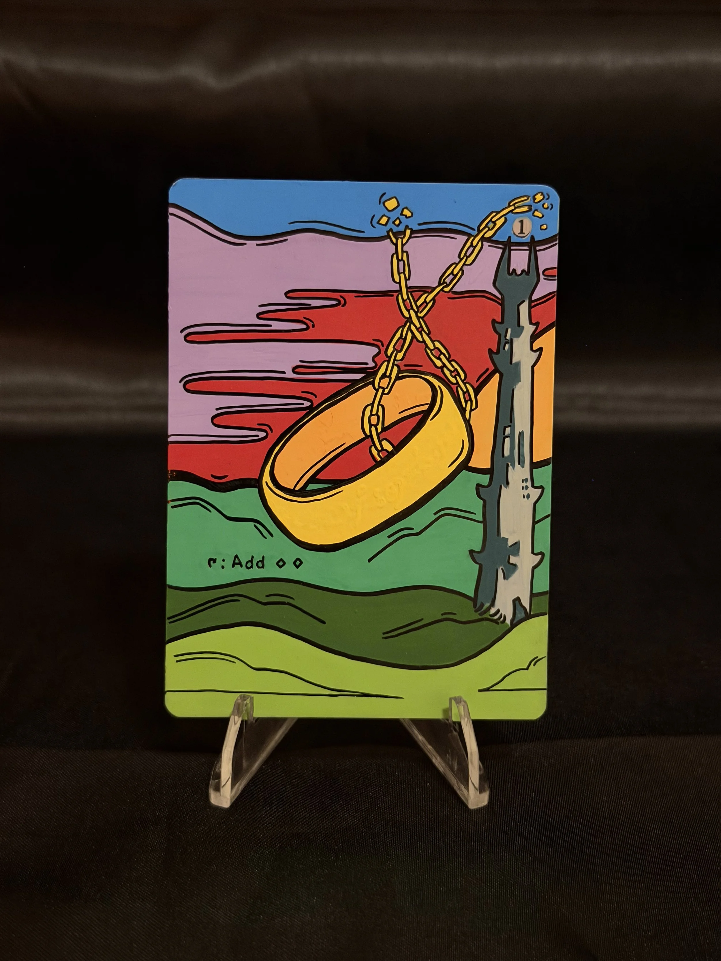 Custom MTG Hand-Painted Alter // Sol Ring - The One to Rule Them All