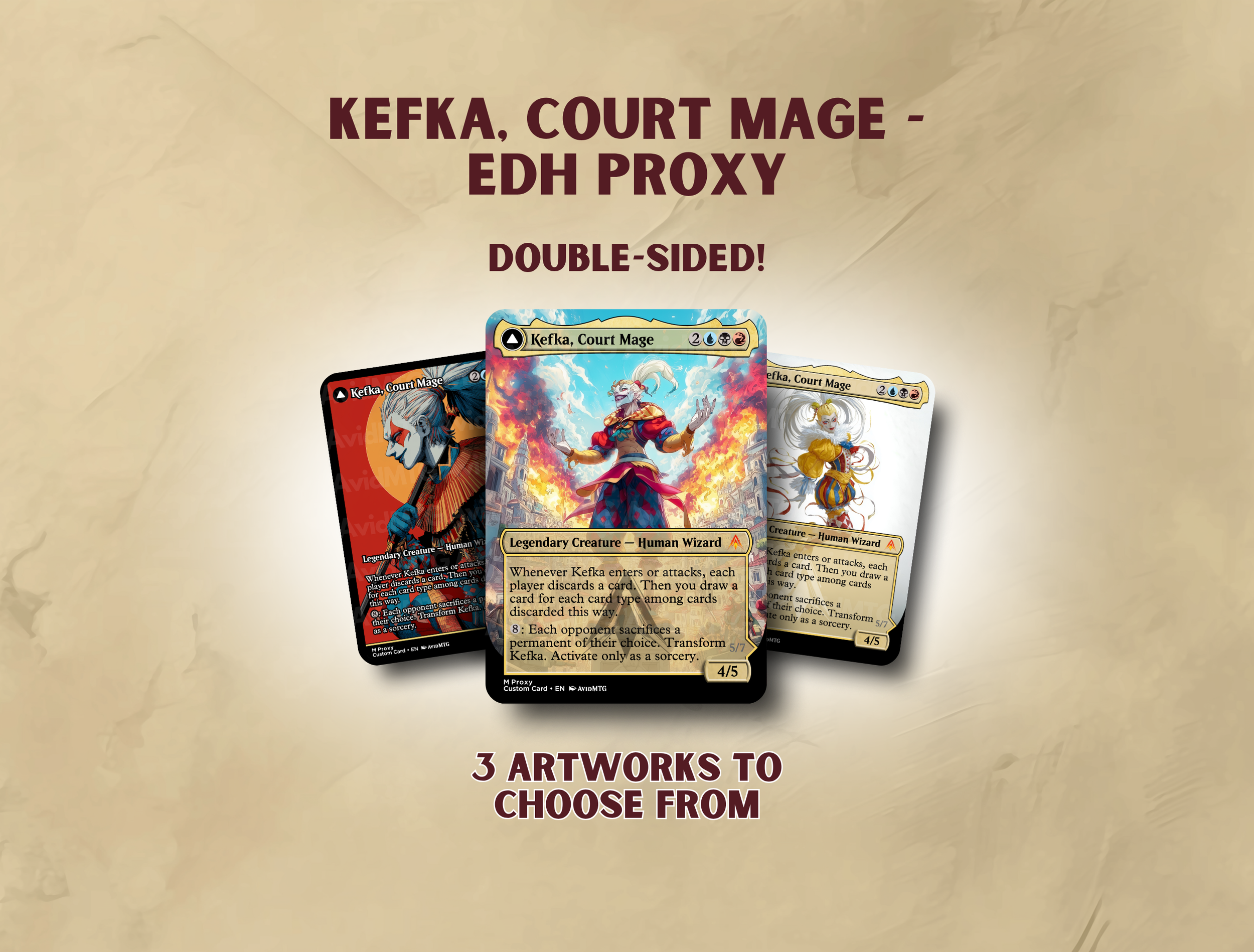 Kefka, Court Mage / Ruler of Ruin - 2 Sided Custom Card
