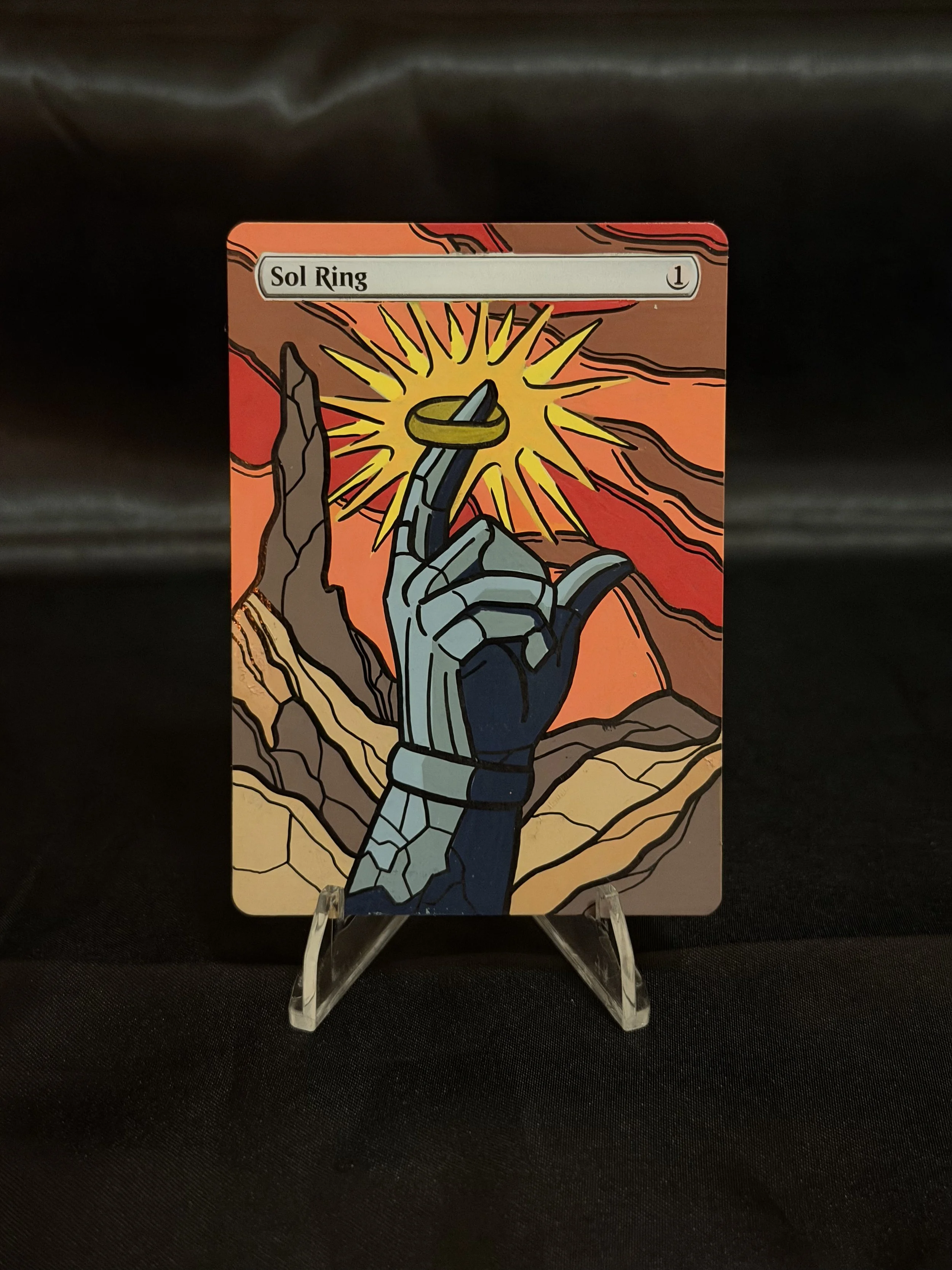 Custom MTG Hand-Painted Alter // Sol Ring - Sauron's Ring