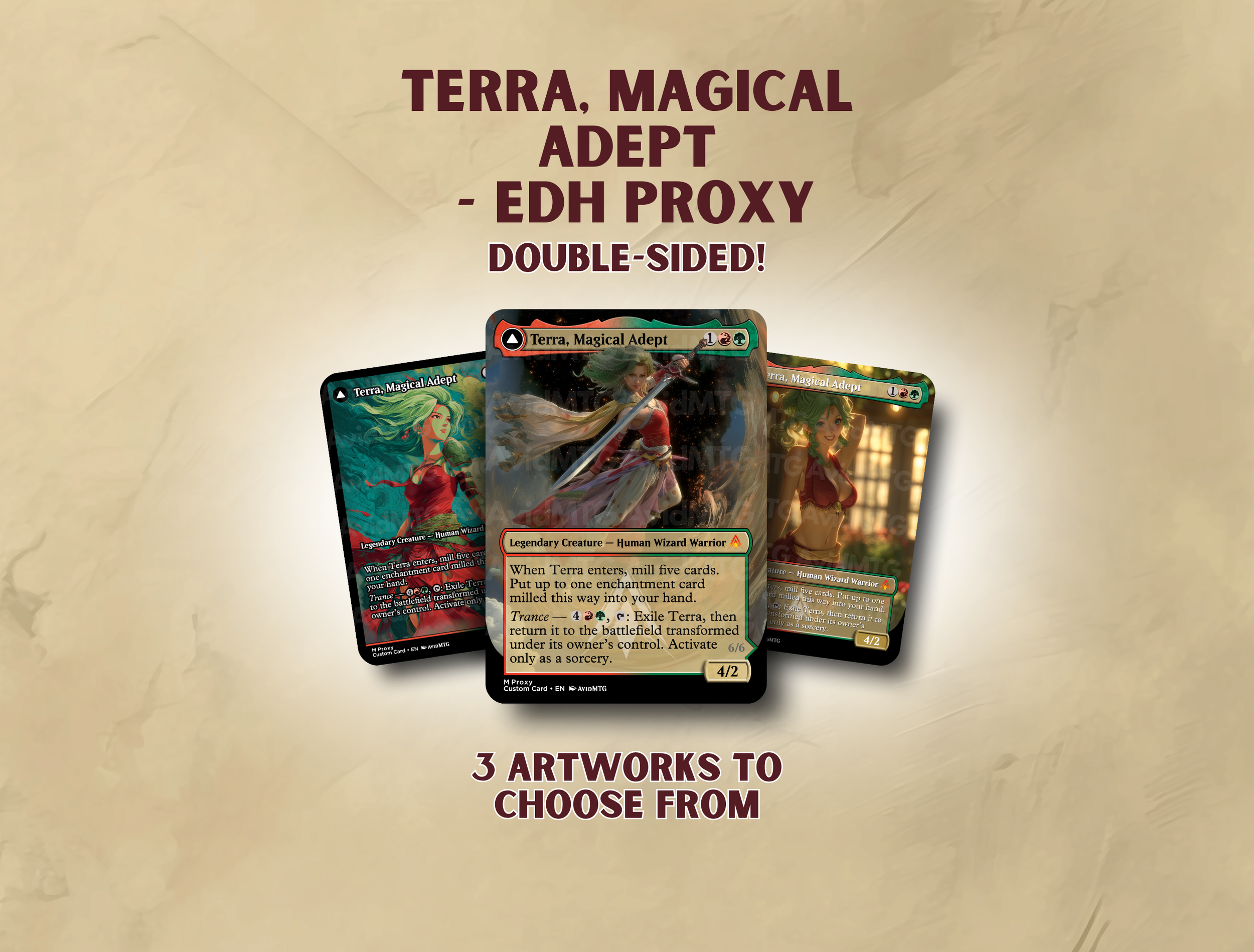 Terra, Magical Adept / Esper - 2 Sided Custom Card