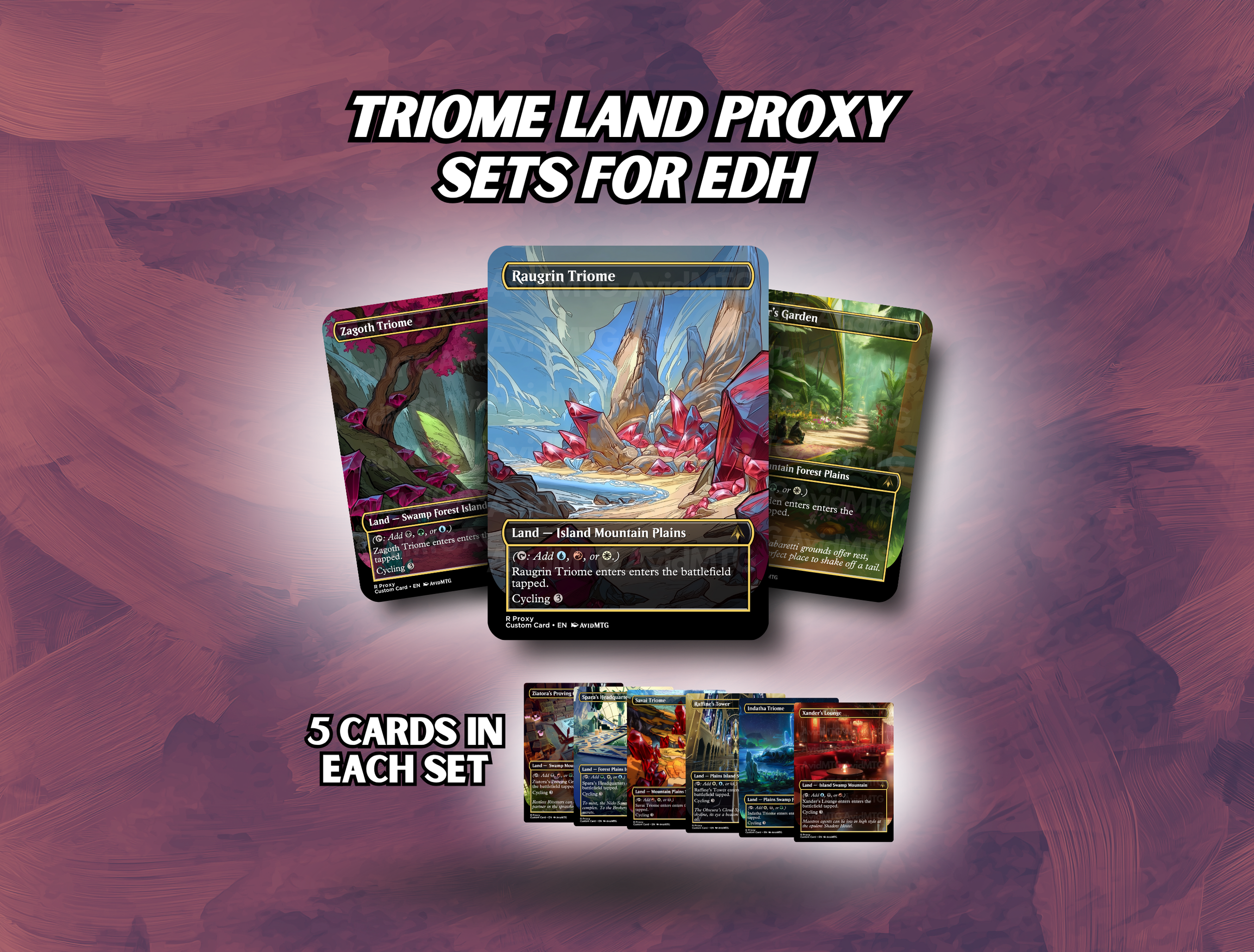 Triome Ikoria & Capenna Lands - Custom Card Bundle