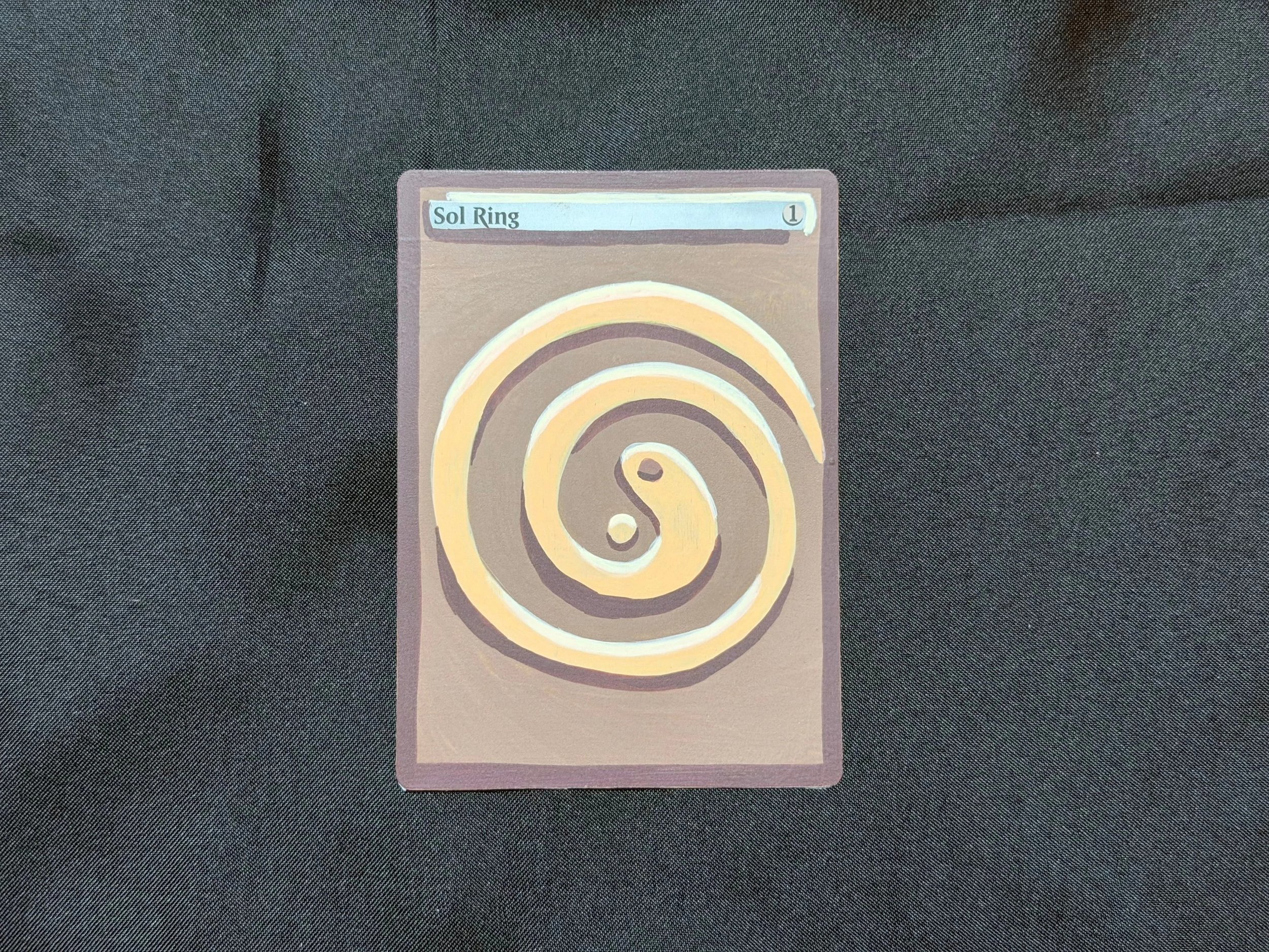 Custom MTG Hand-Painted Alter // Sol Ring - YinYang
