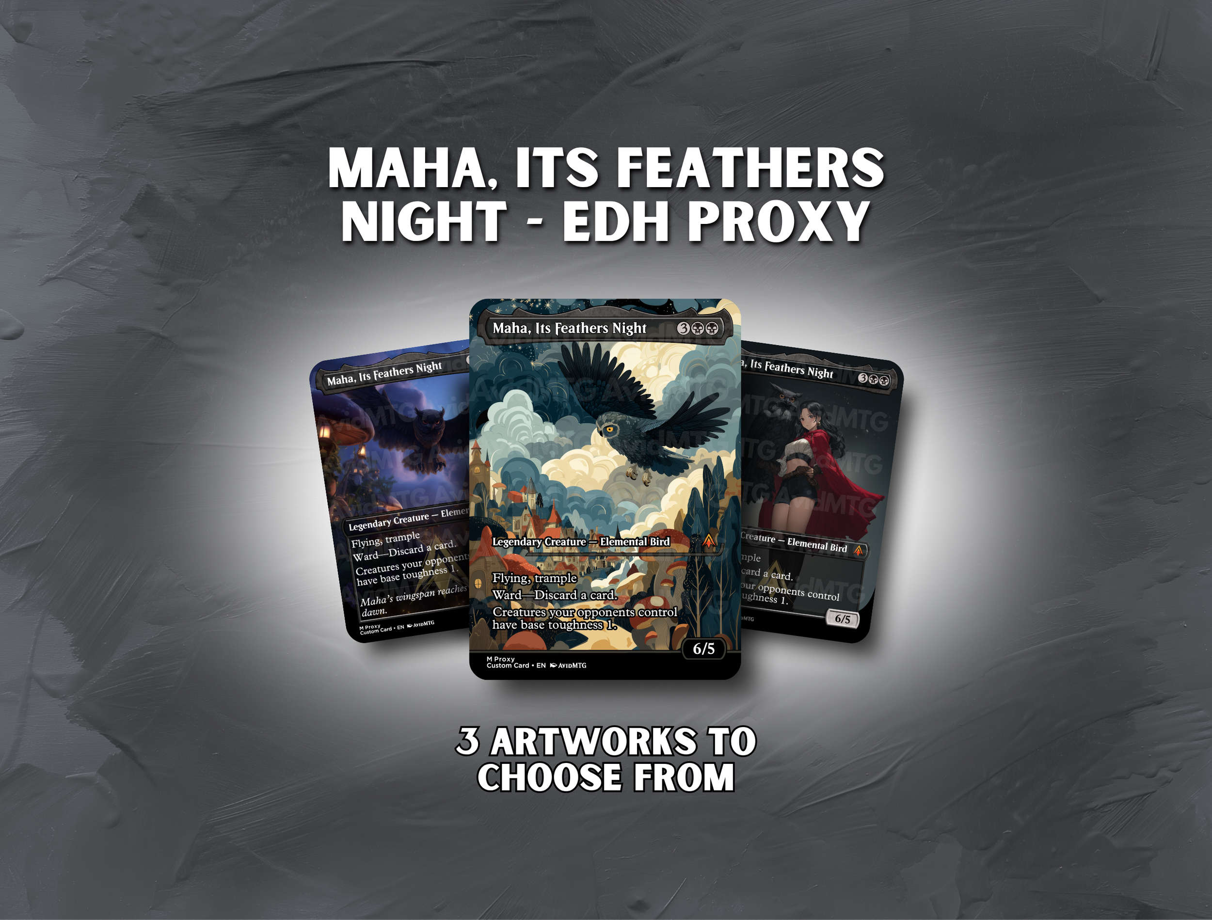 Maha, Its Feathers Night - Custom Card
