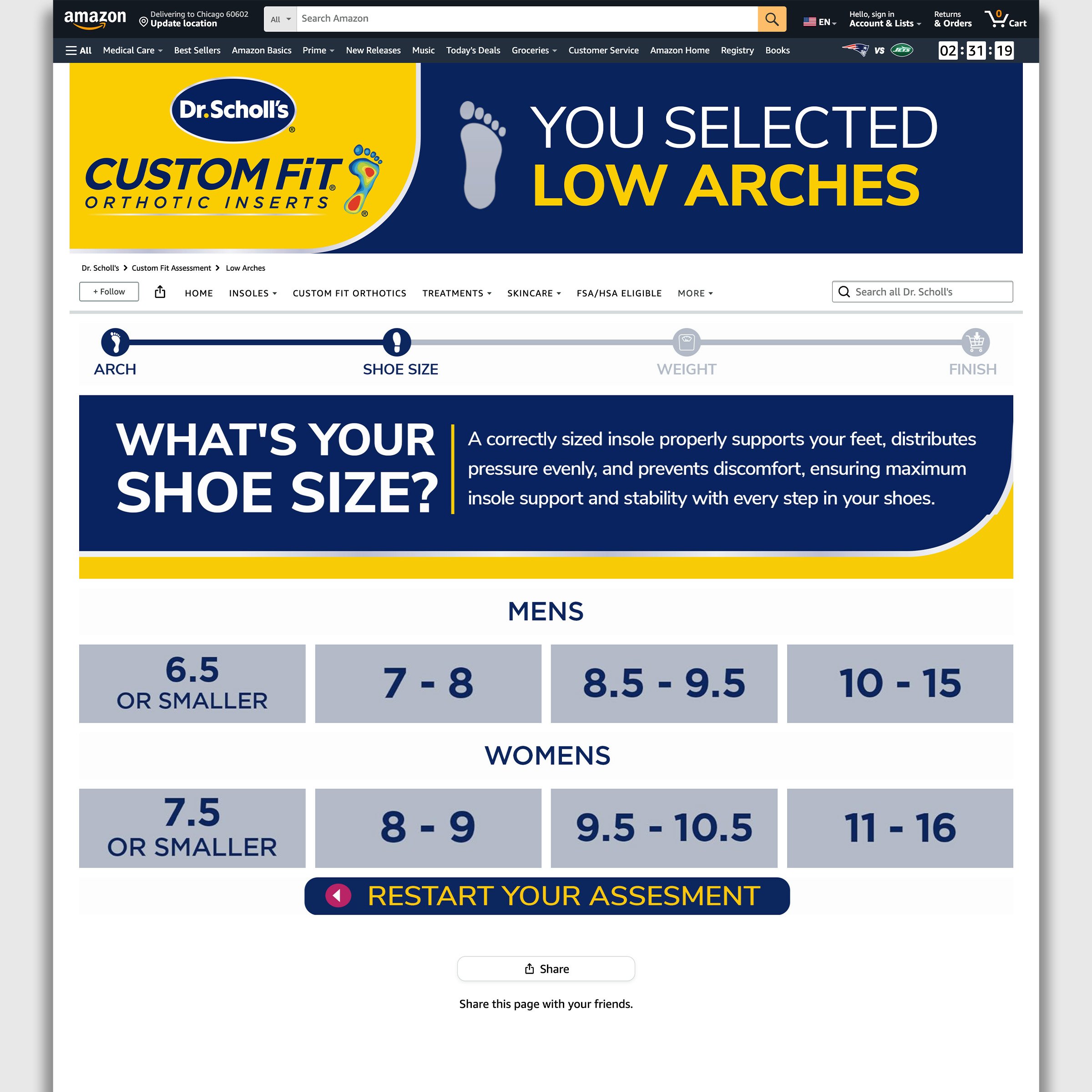 Low Arches Shoe Size