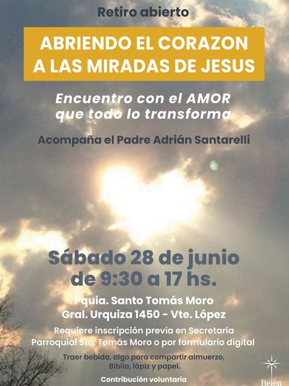 En el mes del Sagrado Coraz&oacute;n te invitamos a esta jornada de encuentro con el AMOR que todo lo transforma.  Inscripciones en secretar&iacute;a o copia el link https://forms.gle/X8WT4sqi8KJiWcZw9 en tu navegador. Bendiciones