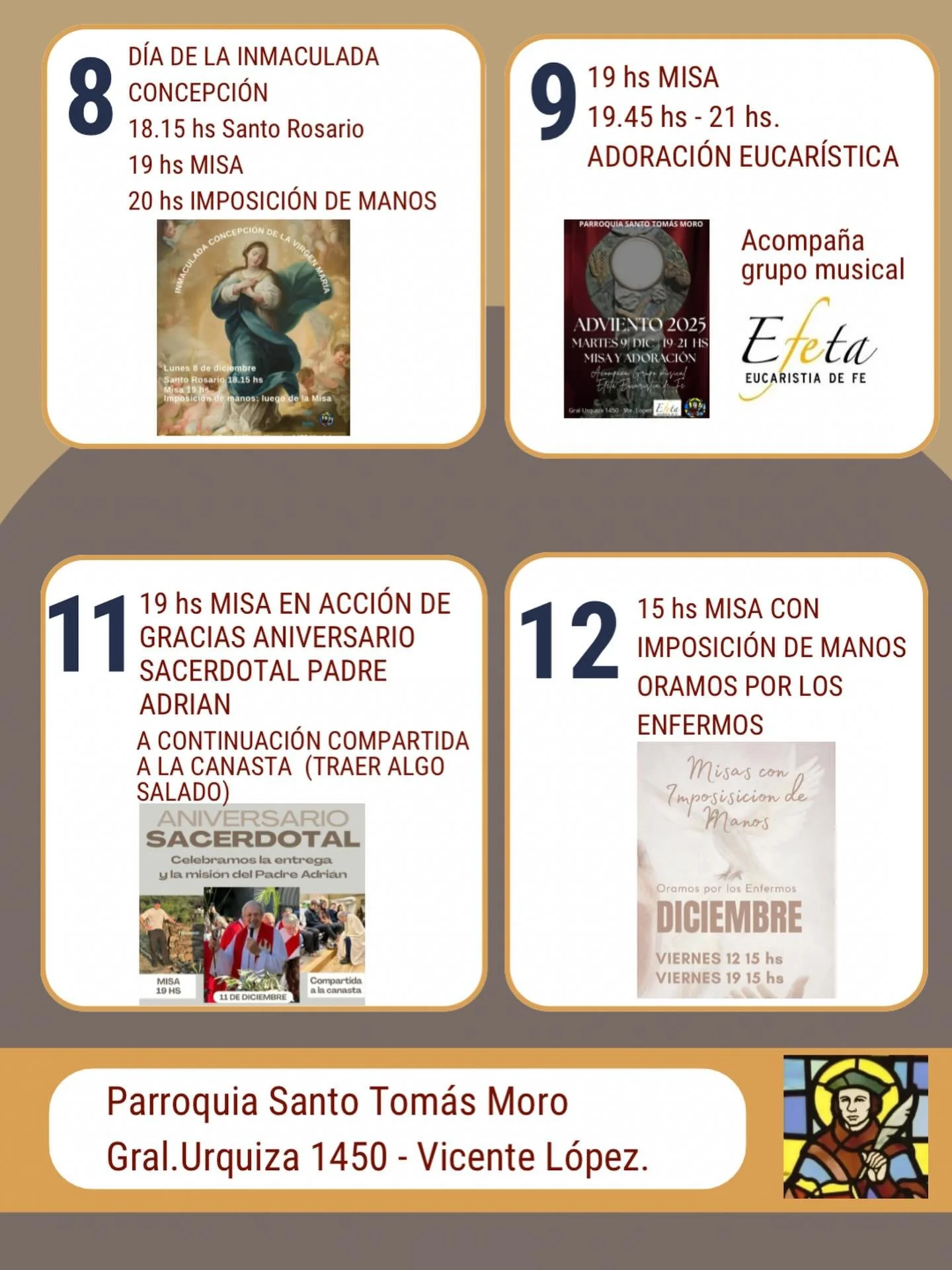 Te dejamos todas las actividades de la semana para preparar nuestros ❤️ para el Nacimiento de Jes&uacute;s.
Te esperamos en Urquiza 1450 - Vicente L&oacute;pez