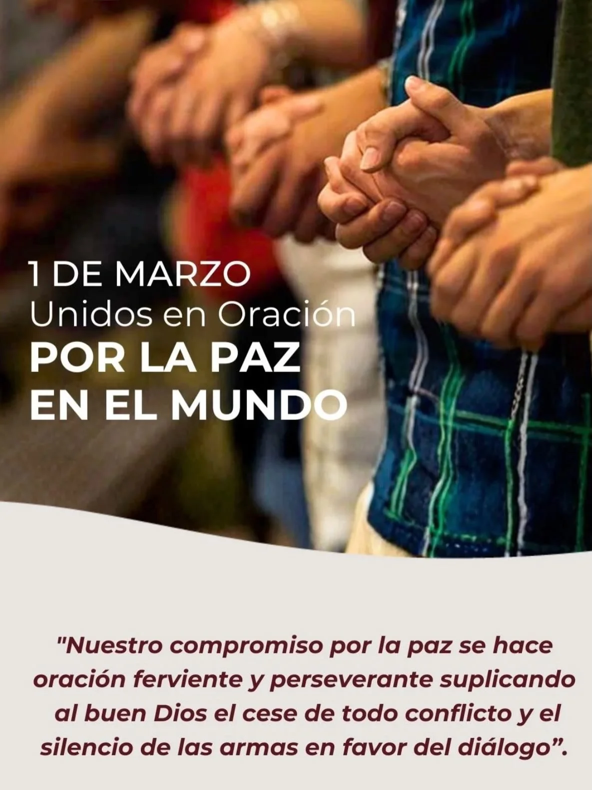 Unidos en oraci&oacute;n por la Paz en Medio Oriente🕊️🙏🏻. Les compartimos el documento por la Paz de la Conferencia Episcopal Argentina