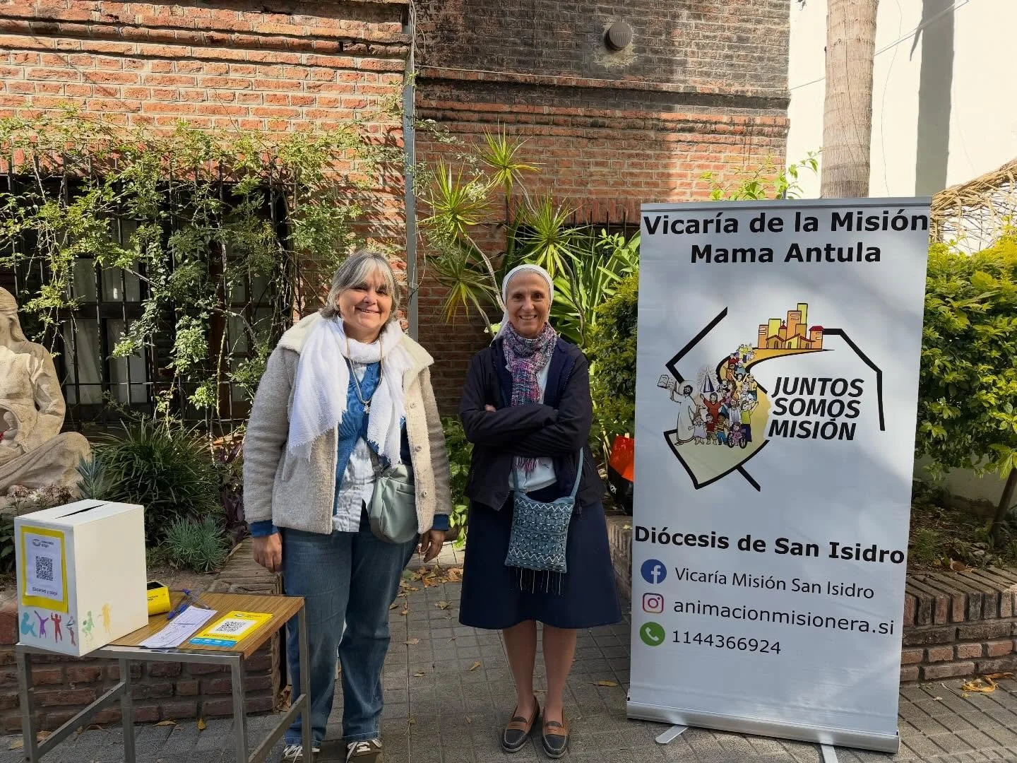 Hoy nos visitan las Hermanas Cecilia y Silvina de la Vicar&iacute;a de la Misi&oacute;n de la di&oacute;cesis de San Isidro. Estar&aacute;n en la puerta de misa para quienes deseen colaborar con la pr&oacute;xima misi&oacute;n. Bendecido Domingo!