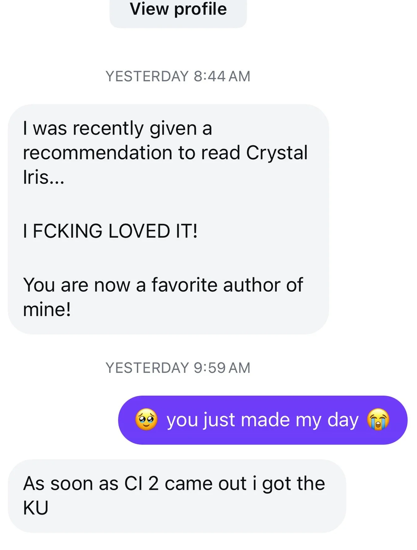 sobbing over coffee 🥹☕
thank you for every message, review, and post this week.
word of mouth is the real magic keeping my debut burning
and it&rsquo;s how The Bartender&rsquo;s Ballerina hit #1. 🔥

#romancebooks #romantasybooks #darkromancereads #