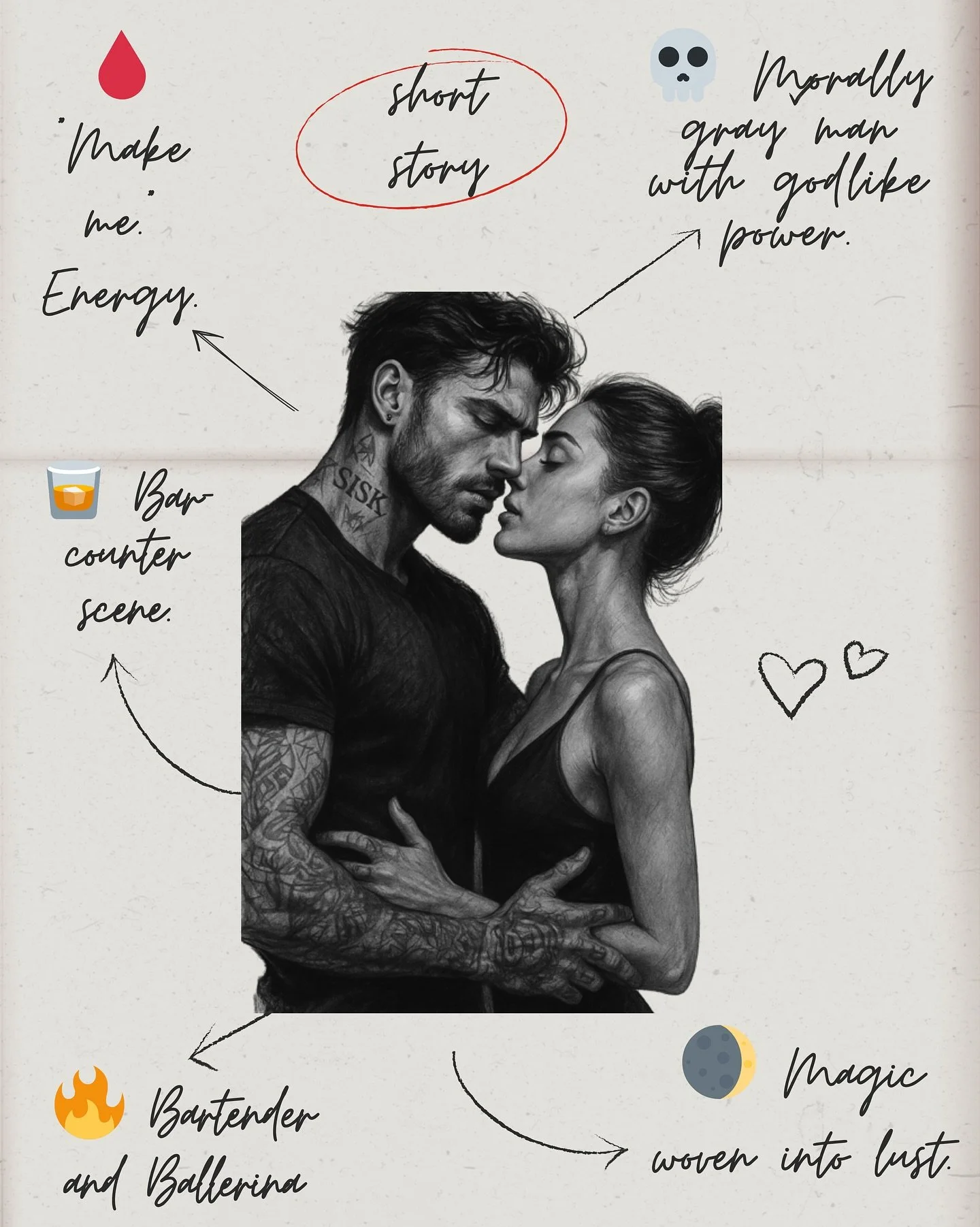 The Bartender&rsquo;s Ballerina 

💀 CONTENT WARNINGS / TRIGGERS
* Violence and urban decay
* Mentions of murder, disappearances, and urban legends
* Sexual coercion themes (power dynamics explored but consensual)
* Explicit sexual content (penetrati