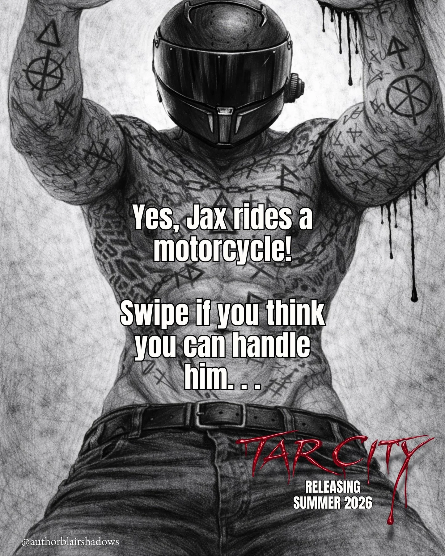 &amp; you DON&rsquo;T want to miss the special collab TOMORROW. . . Any guesses 👀

🖤Art by me! 

Tar City is a dark romance with paranormal elements set in a cursed city perfect for readers who love: 

🥃Men with tattoos &amp; piercings 
❤️&zwj;🔥F