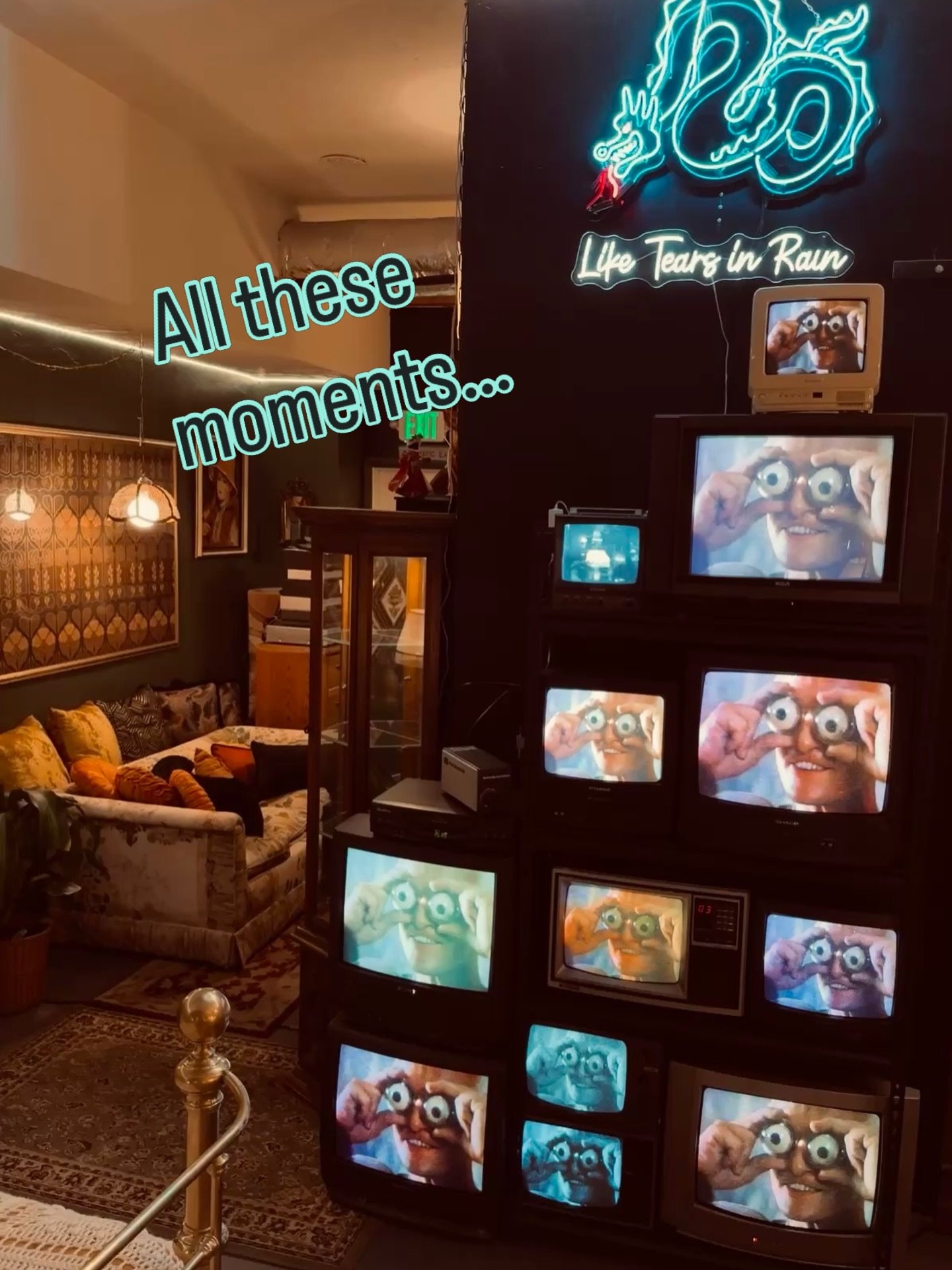 &ldquo;All those moments will be lost in time, like tears in rain.&rdquo; 🌧️📺

The shop is glowing and the floor is freshly styled. Come get lost in the vibe this weekend. 👁️👄👁️

What decade is defining your style or mood? We are feeling Batty. 