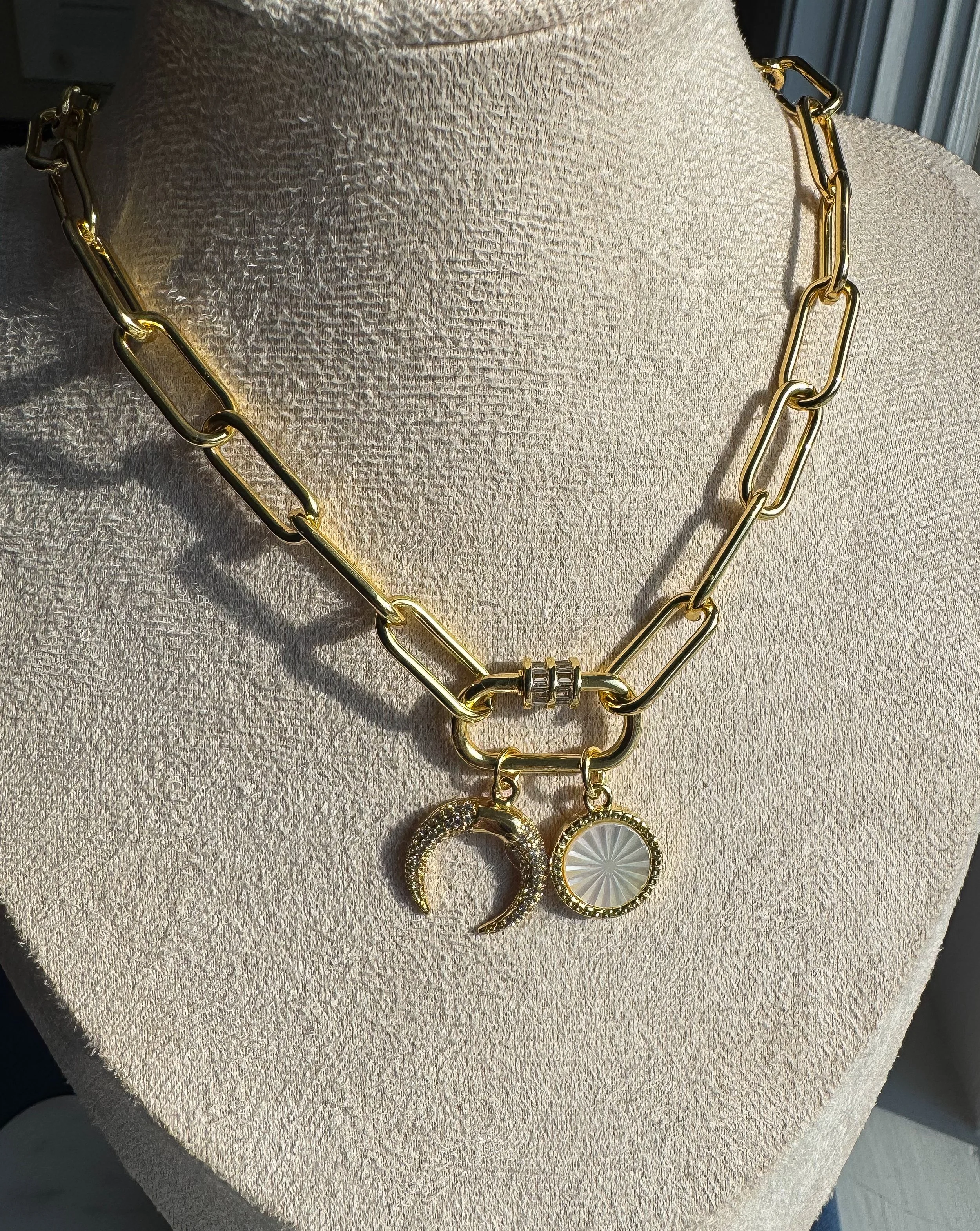 Lunula Clasp Necklace