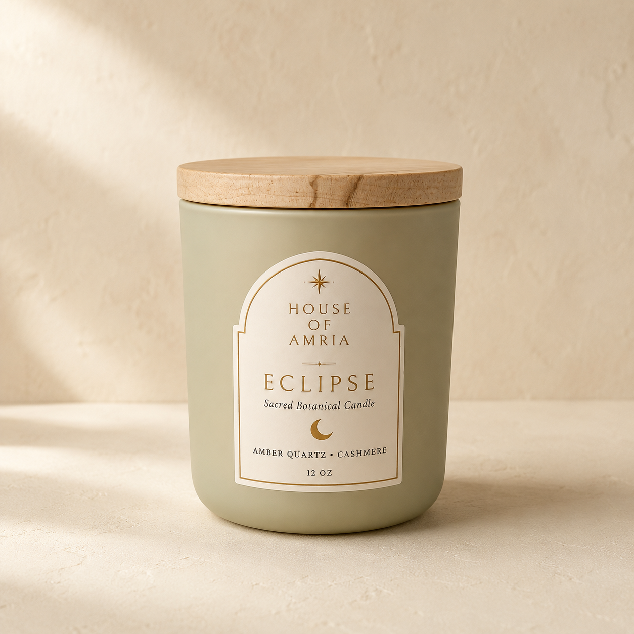ECLIPSE Amber Quartz + Cashmere Sacred Candle
