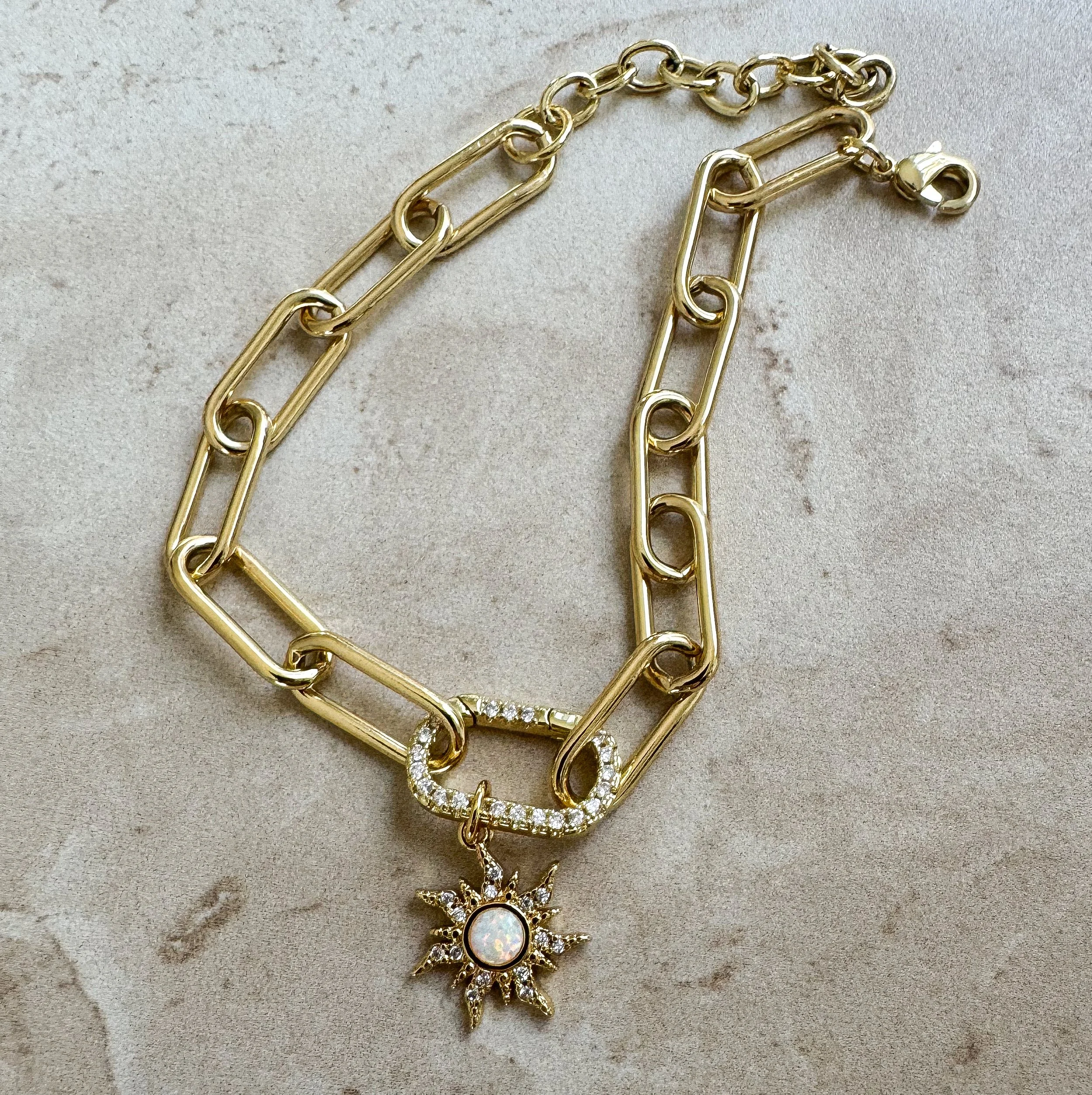 The Solara Bracelet with Crystal Link