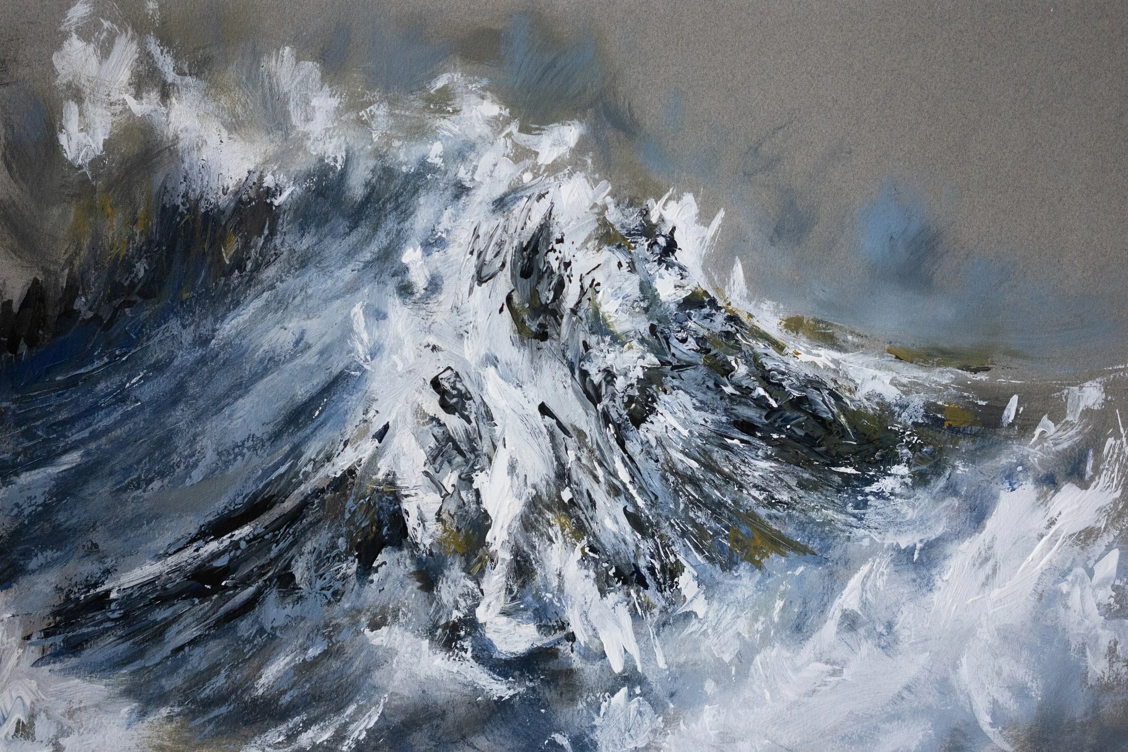 Vague - peinture à l'acrylique - artiste Loiseau jone - oeuvre original - sur mesure - art