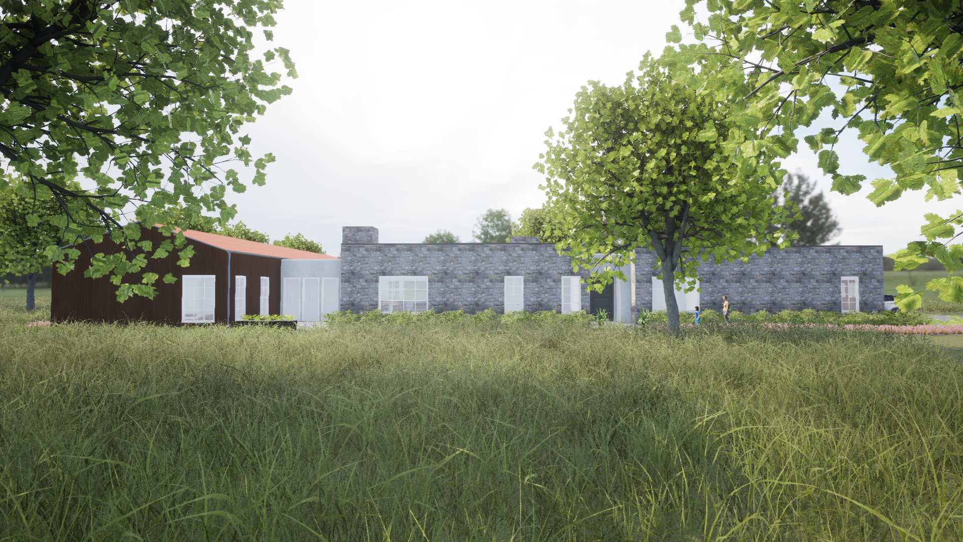 Render of a house in nature