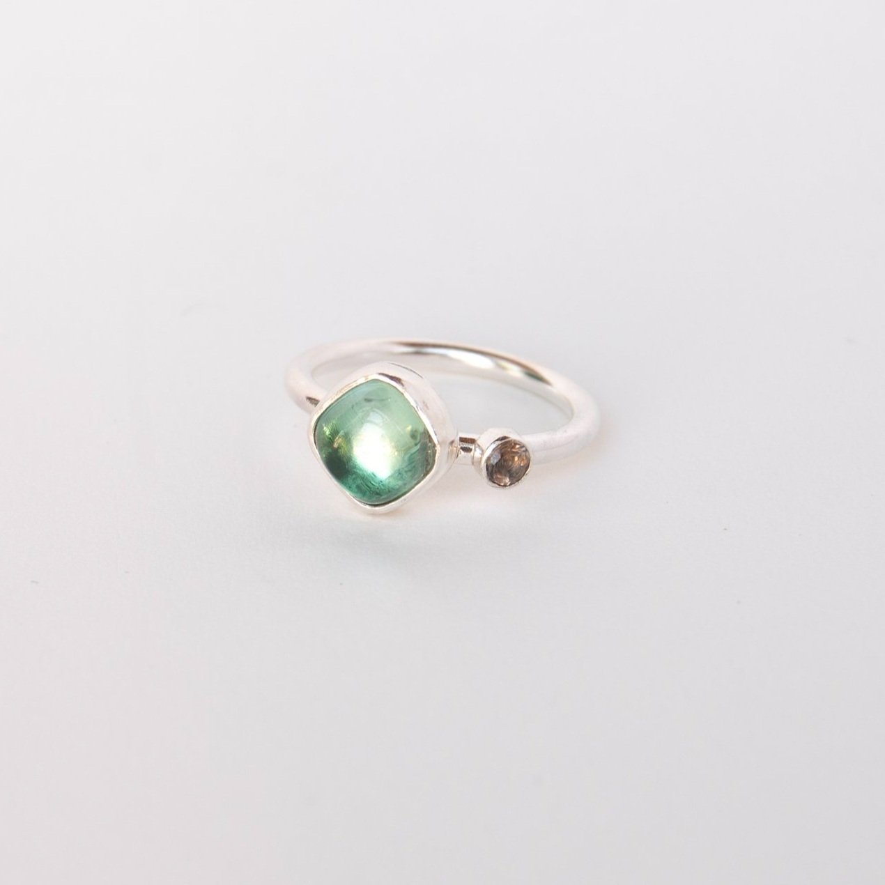 Tourmaline two stone ring