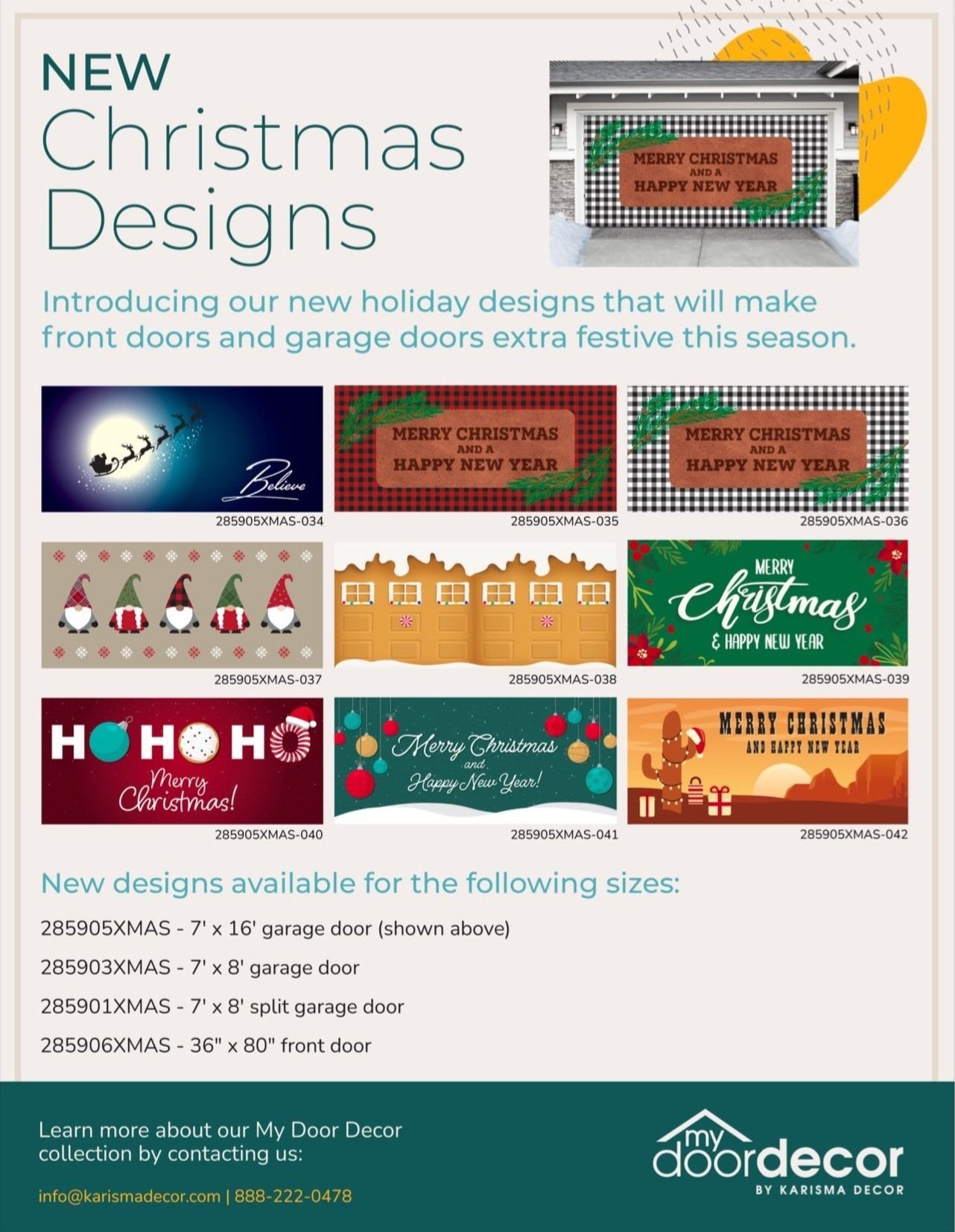 Garage Door 2024 Christmas Designs Flyer
