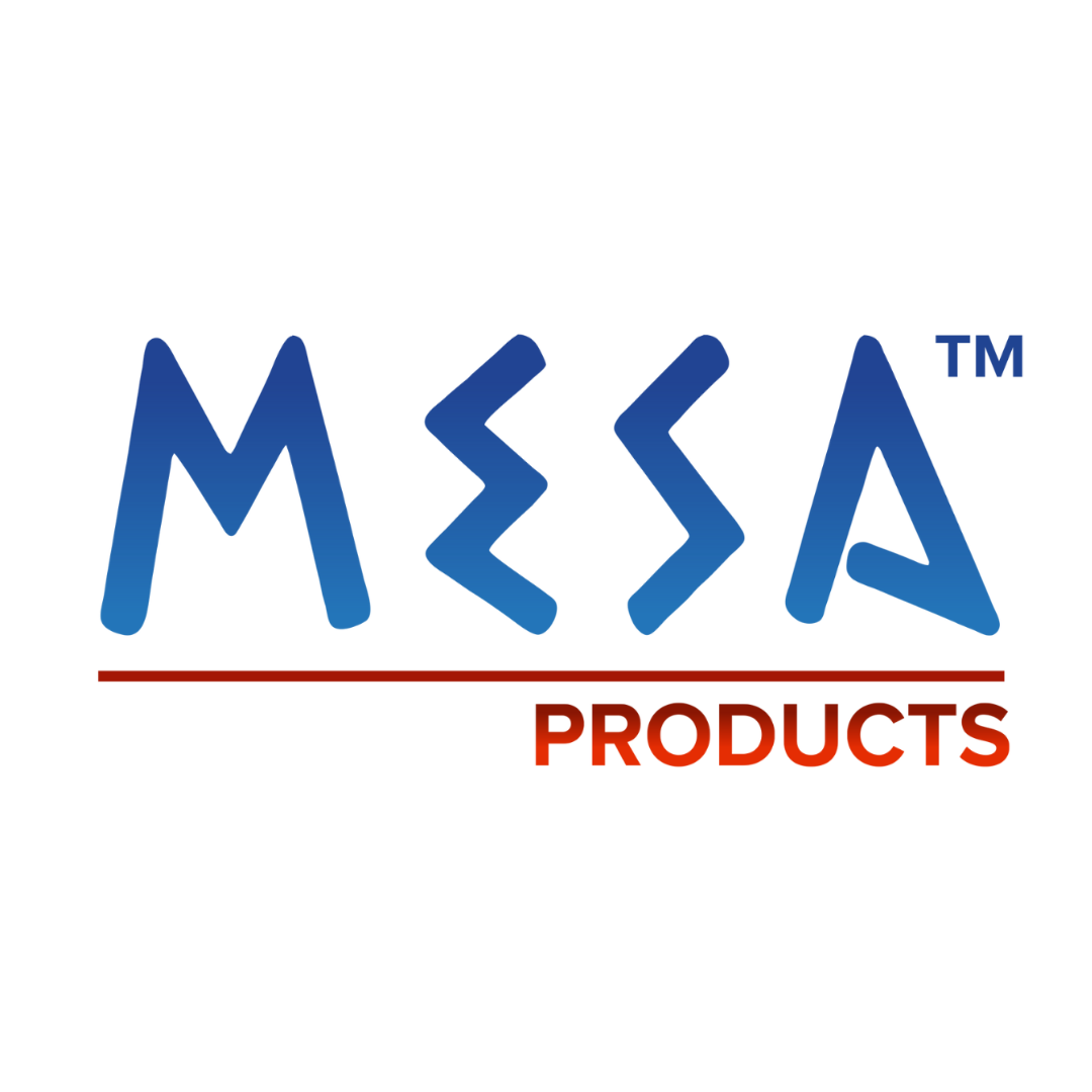 Logo of Mesa Products with the text 'Mesa' in blue, stylized letters, and 'Products' in red below.