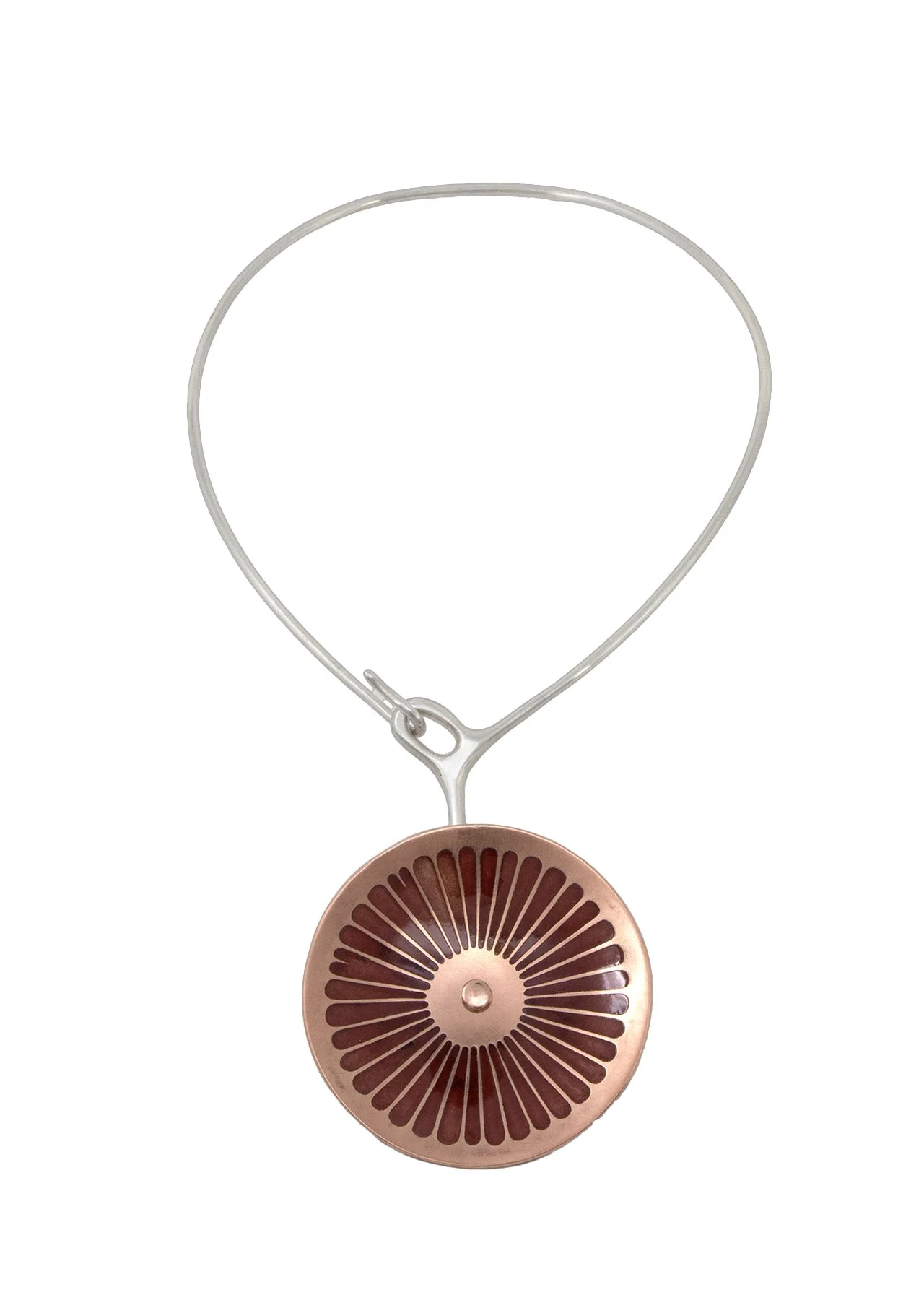 Citrus, 2026, sterling silver, copper, enamel, 9" x 6"