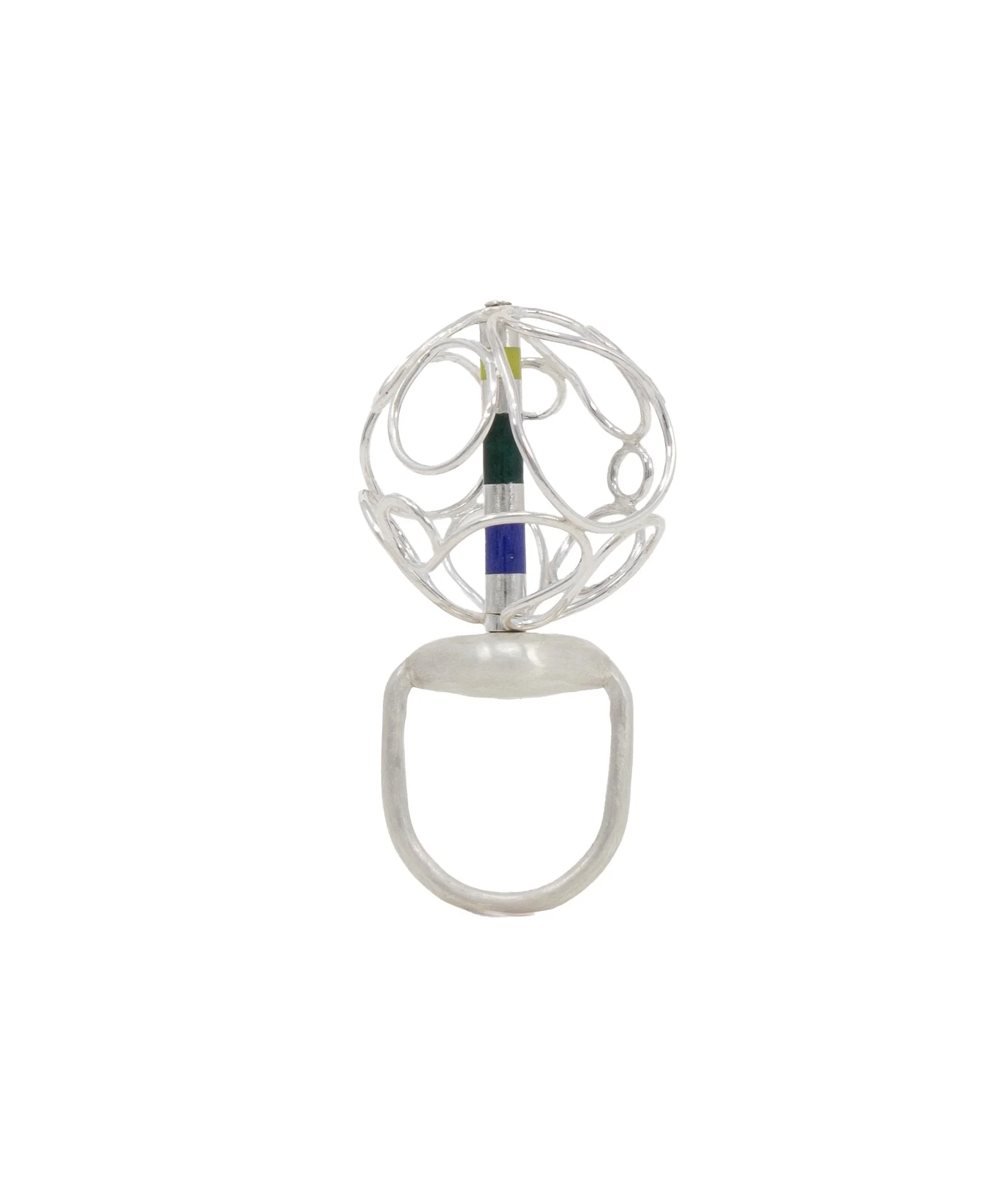 Supernaturalis (Ring), 2026, sterling silver, enamel