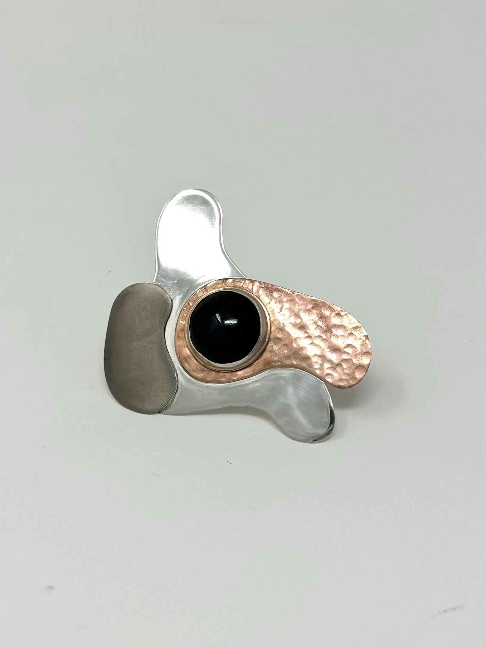 Untitled Ring, 2024, copper, silver, enamel