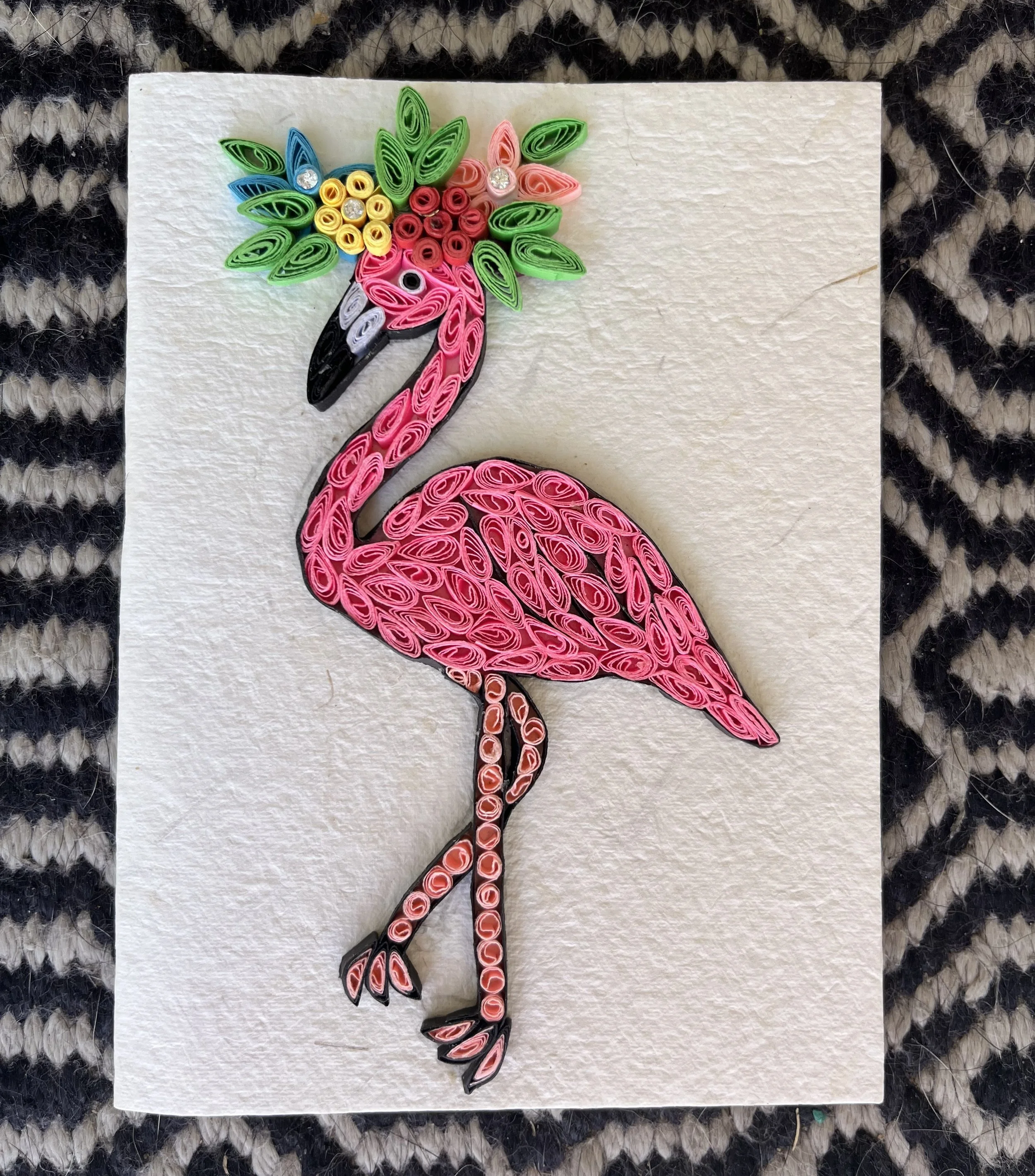 Flamingo note card