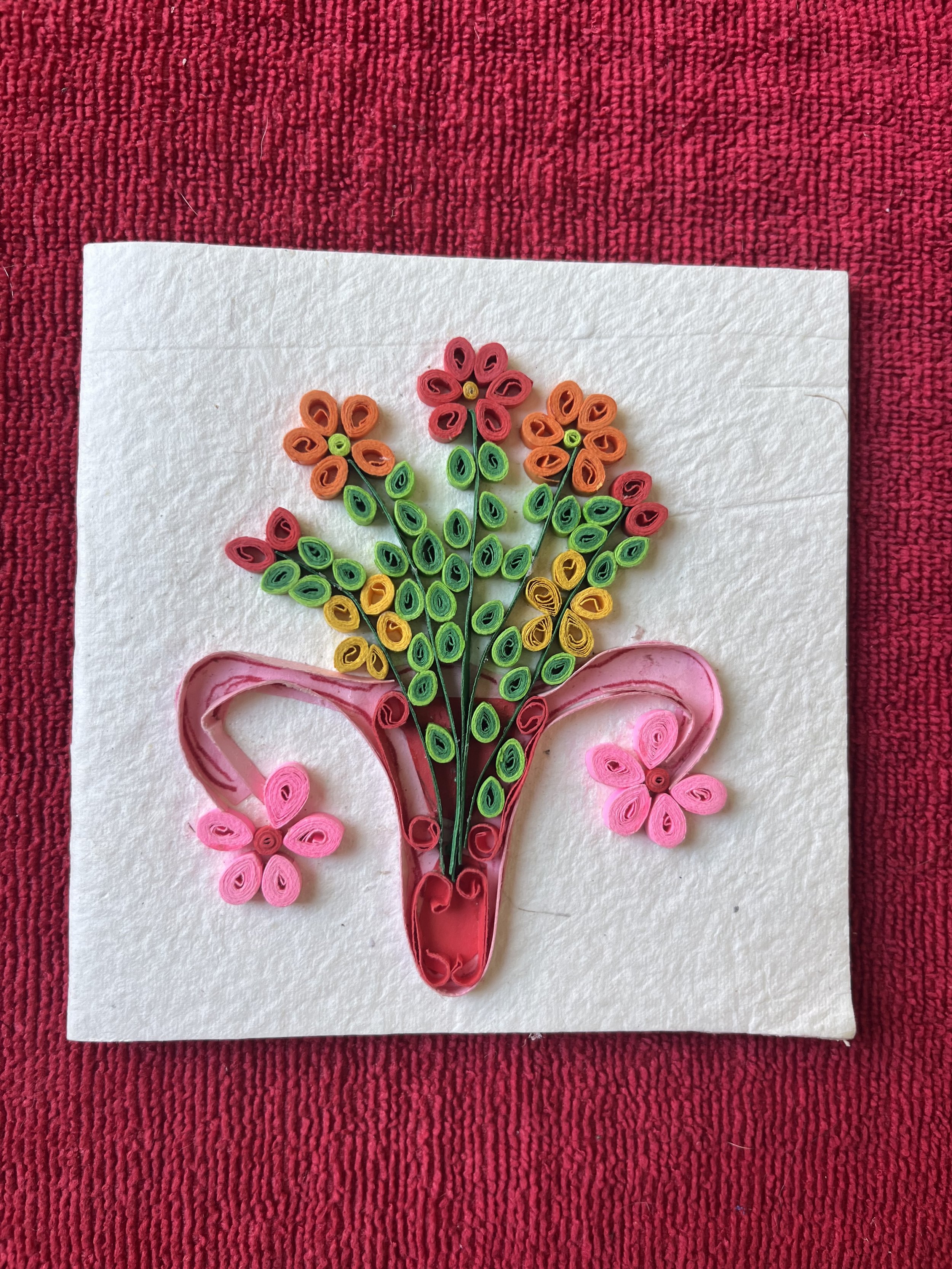 Uterus with Flowers note card