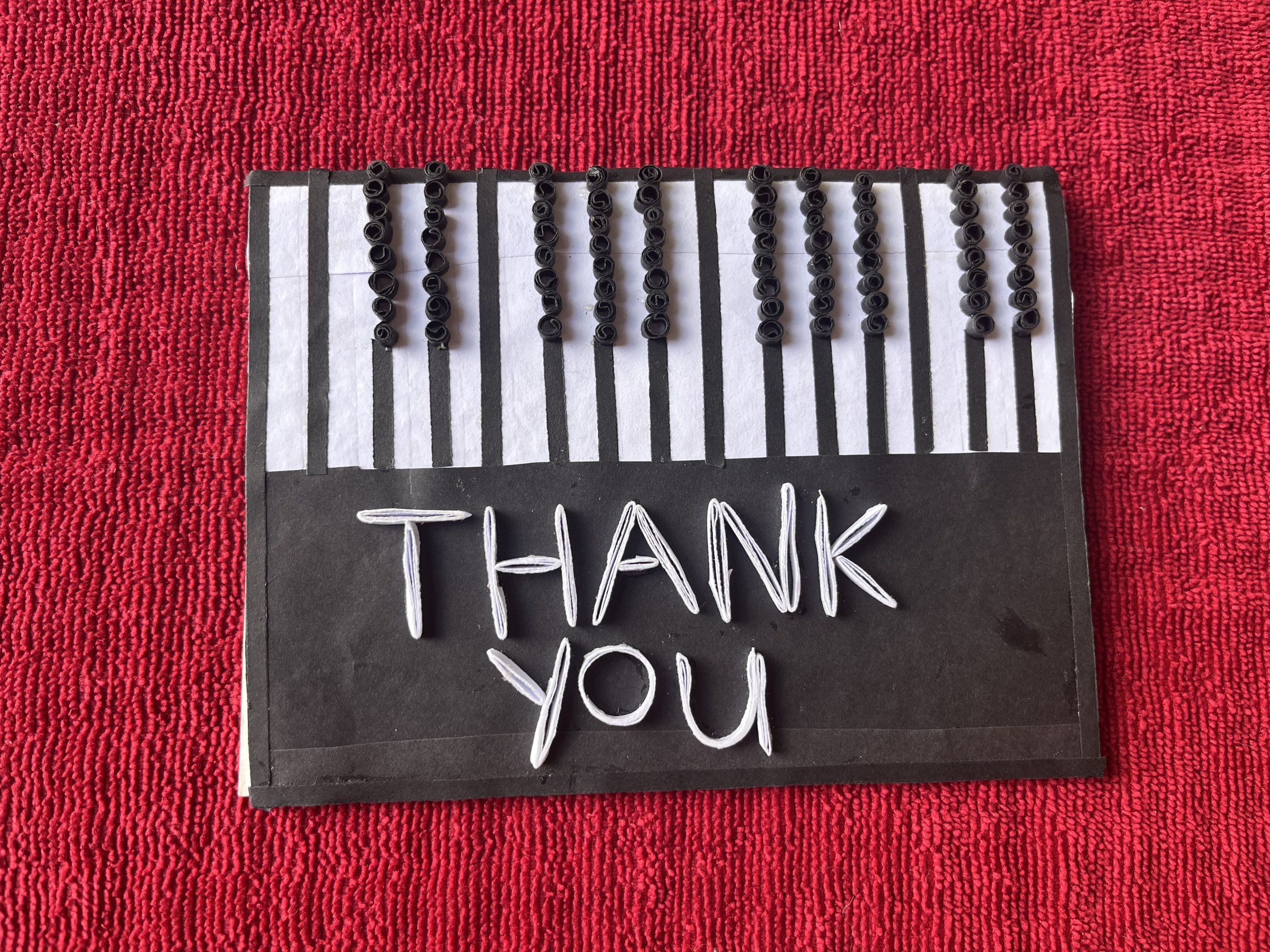 Piano Thank You note card