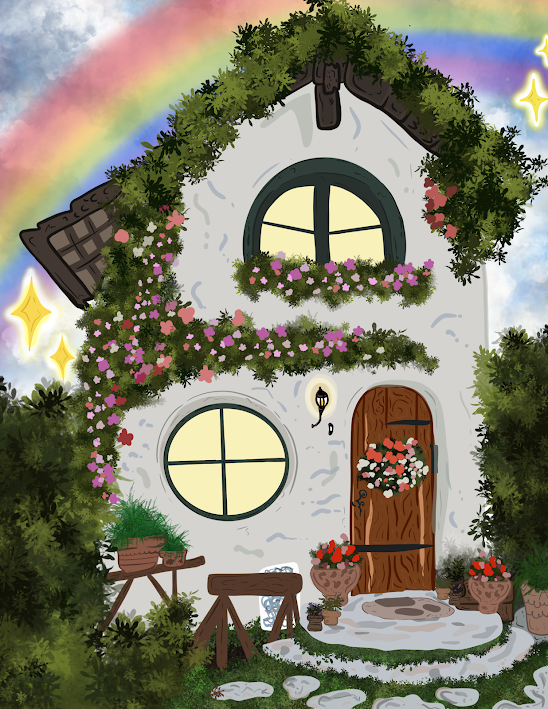 Hobbit Cottage - with rainbow.png
