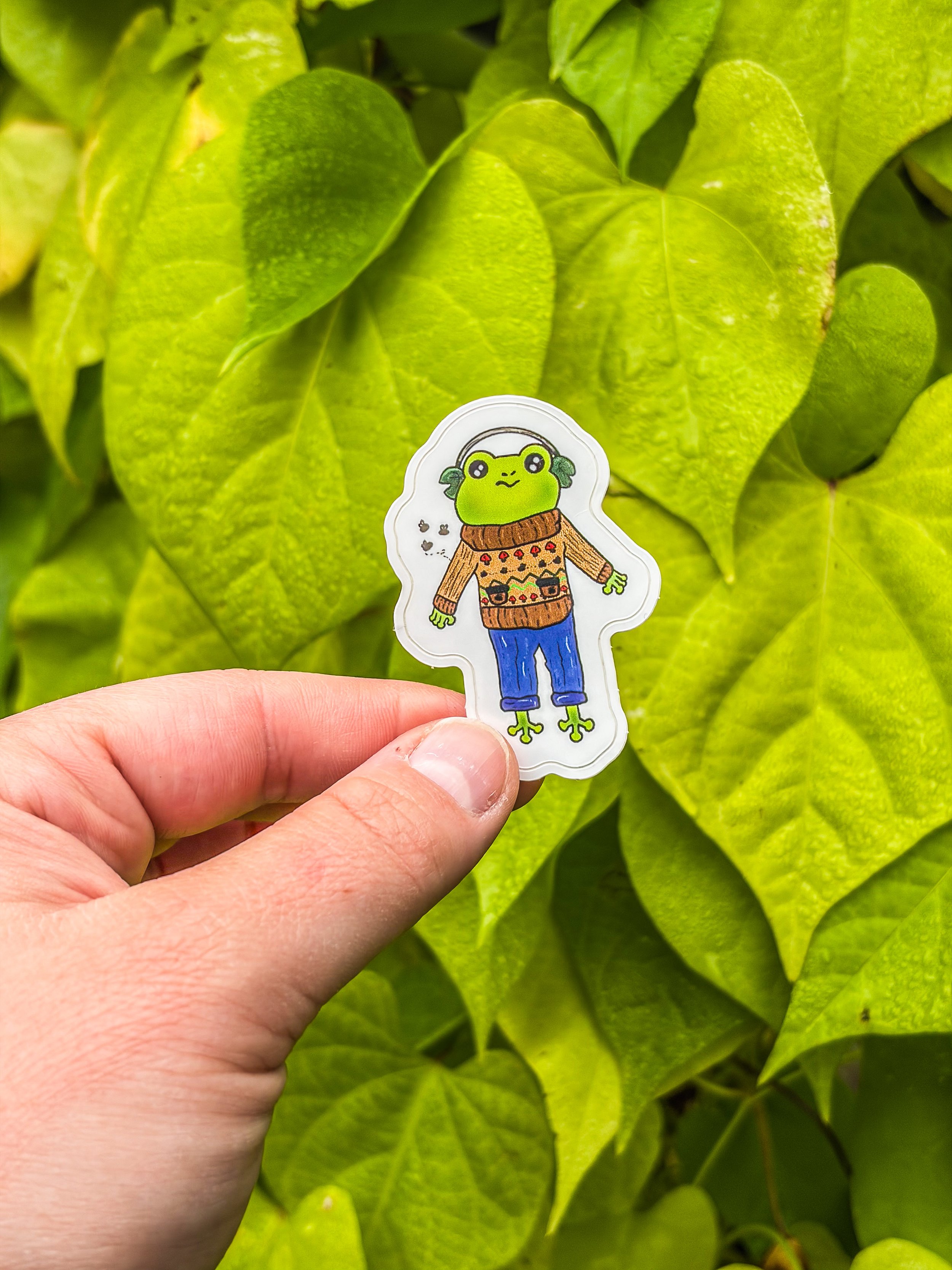 Sweater Weather Froggie Sticker