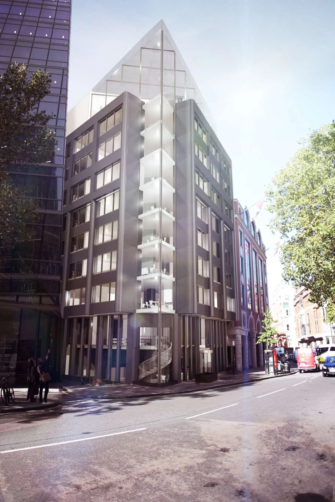 Embassy of the Republic of Korea, London — exterior rendering of the proposal