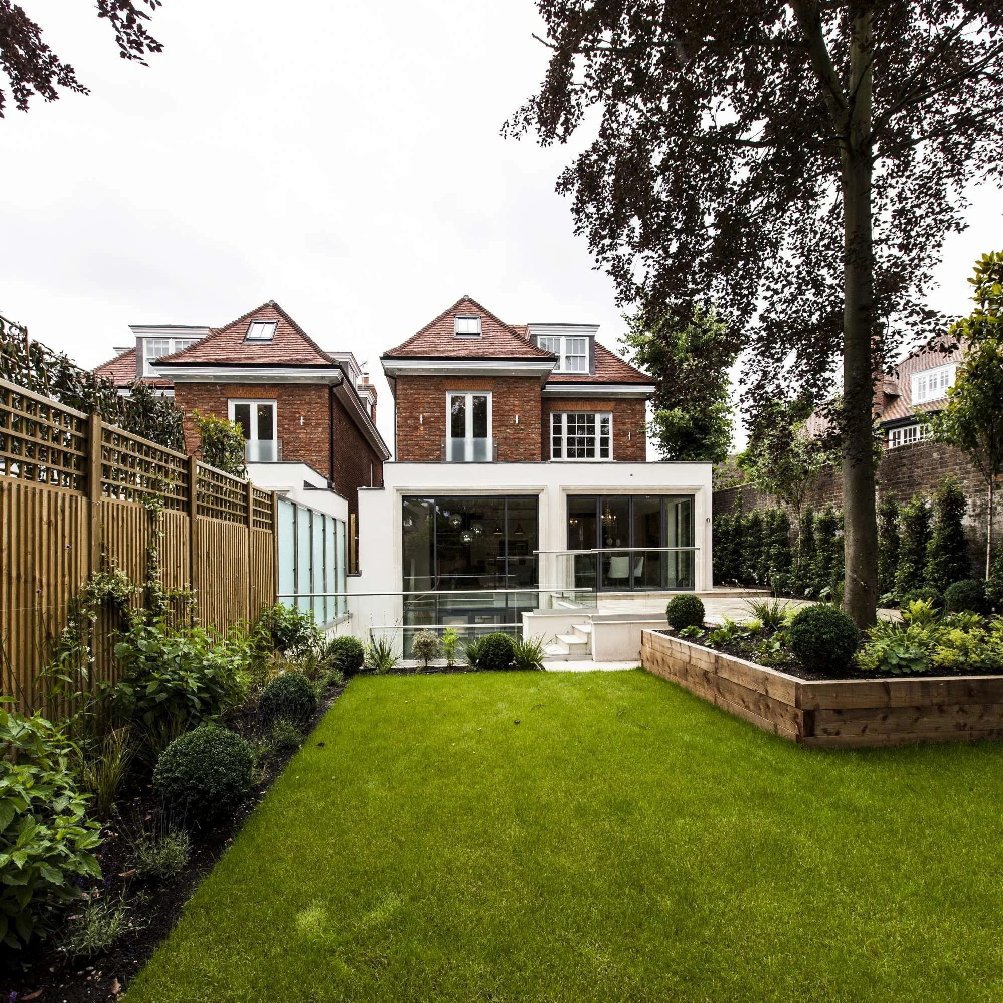 Rear and garden, as built