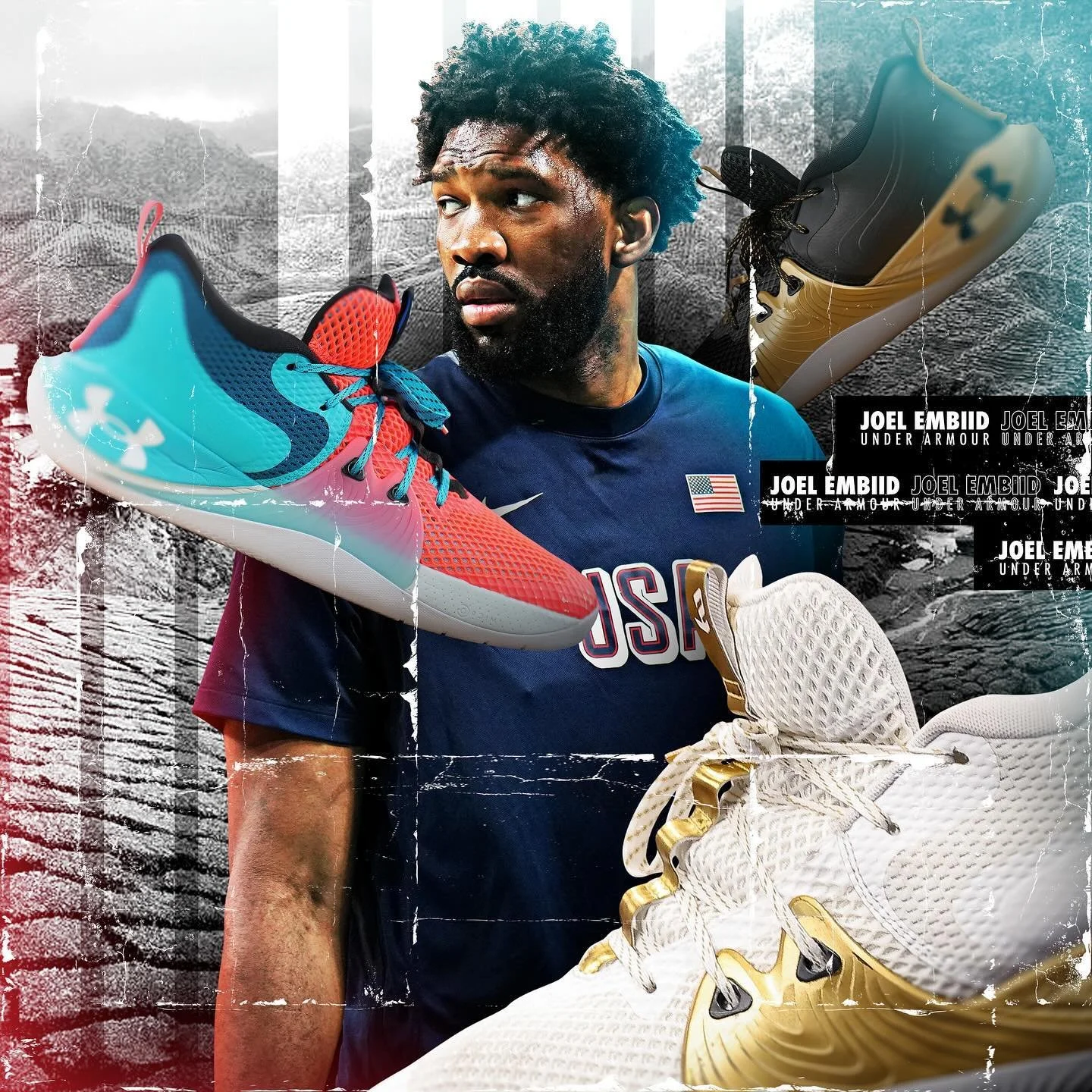 JE-S-1 📦

Under Armor making some pretty clean looking shoes. 

#Art #Artist #Design #Designer #GraphicDesign #graphicdesigner #Photoshop #Adobe #sports #sportsgraphic #SportsDesign #sportsart #fanart #type #color #NBA #nbabasketball #Shoes #Sneaker