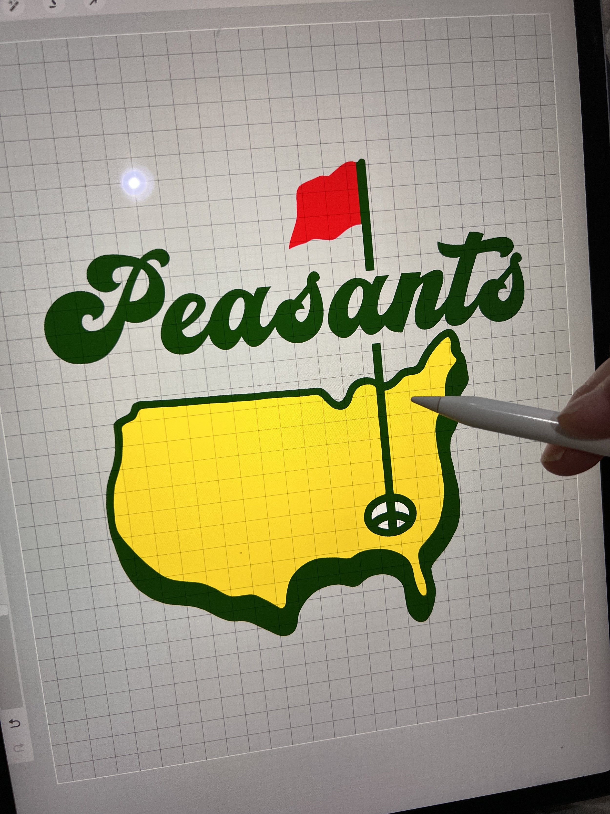 Peasants Golf Fan - Digital Design