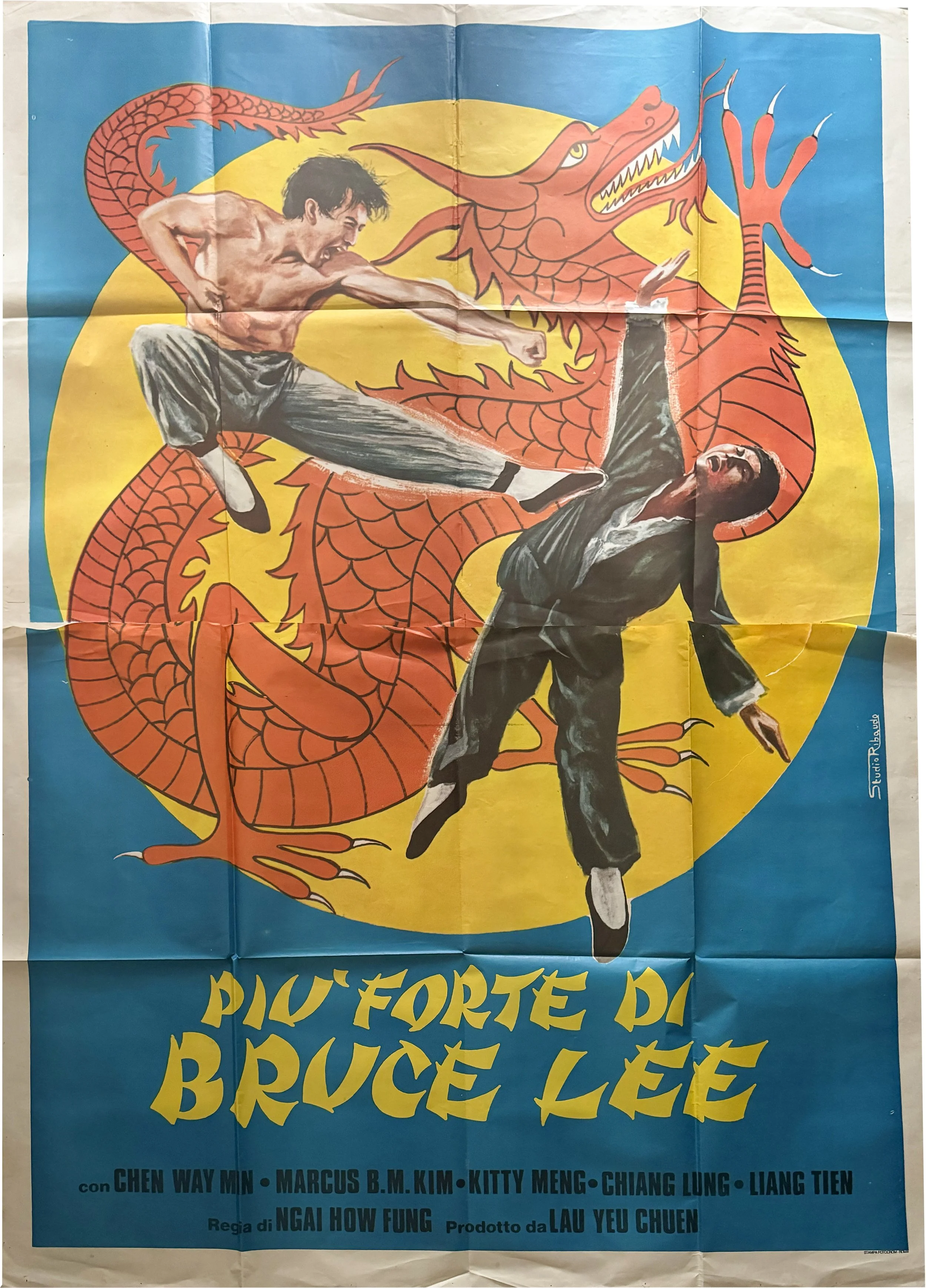Manifesto Originale Cinema: "Più forte di Bruce Lee" (1978) – Formato 4 Fogli
