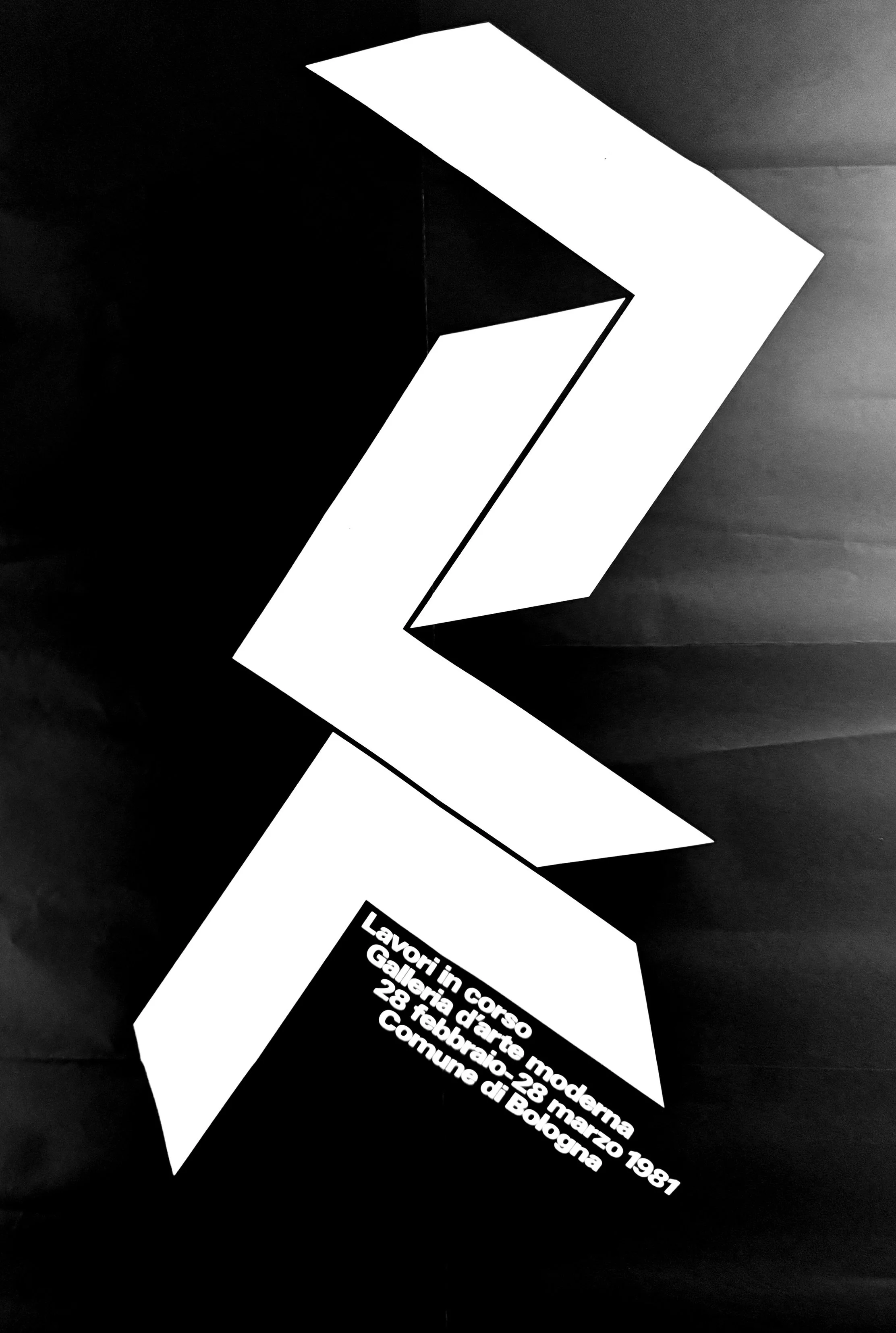 Poster Originale "Lavori in Corso" – Galleria d'Arte Moderna di Bologna, 1981