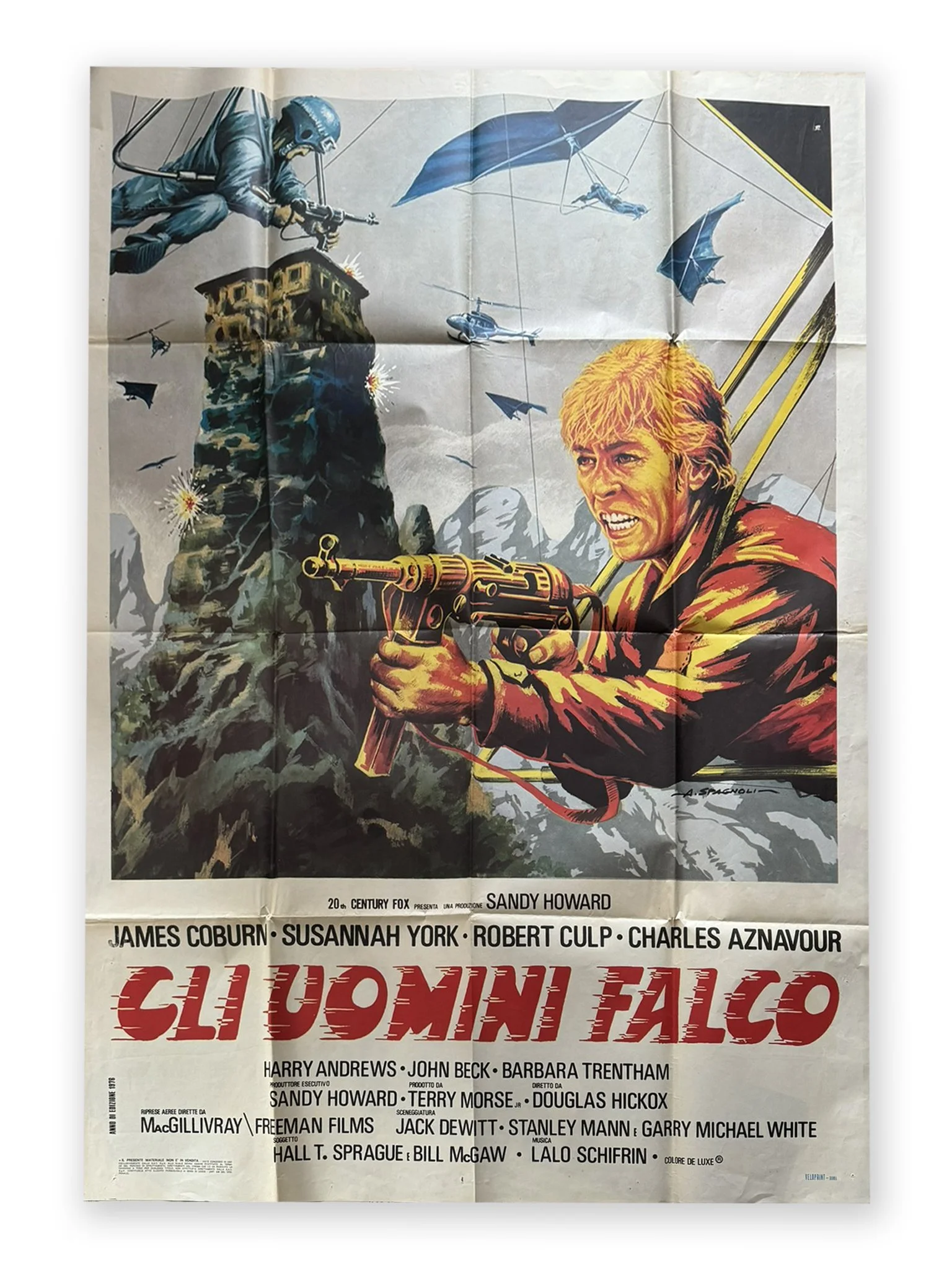 Manifesto Originale 2 Fogli: "Gli uomini falco" (1976) – James Coburn