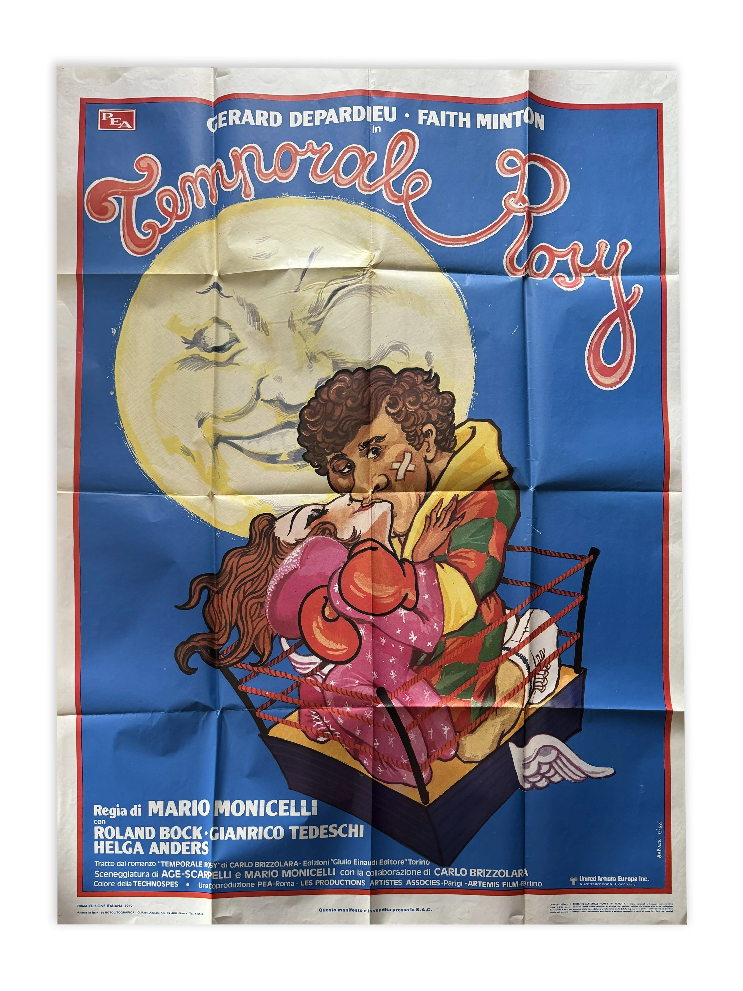 Manifesto Originale 2 Fogli: "Temporale Rosy" (1979) – Mario Monicelli & Gerard Depardieu