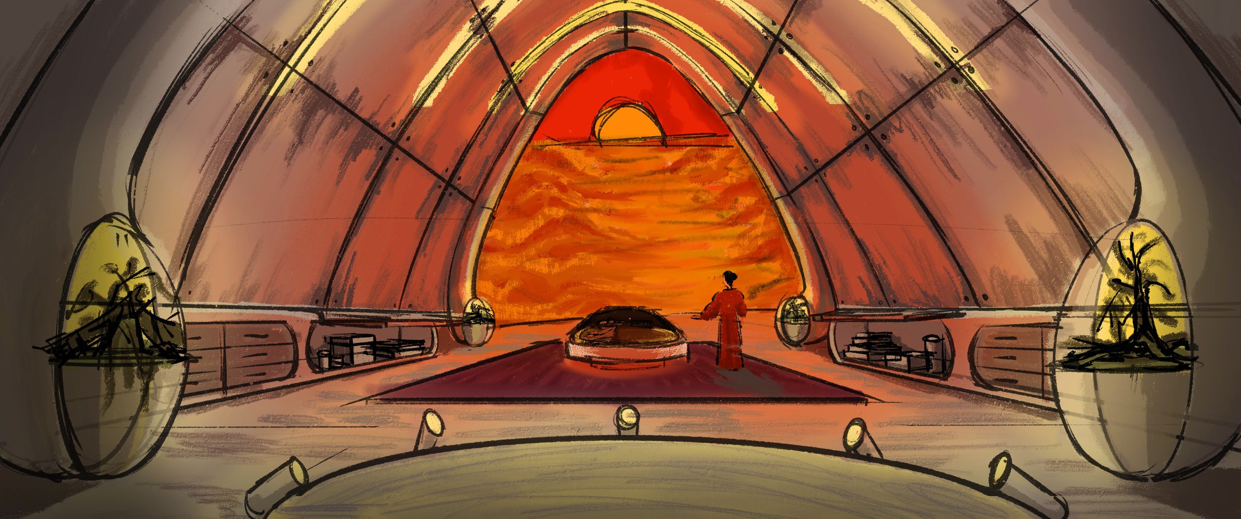Solaris - Prometheus bedroom sketch