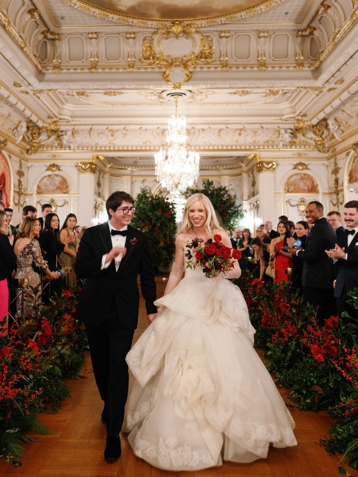 A ceremony that embraced old-world charm with a little edge.

Featured On: @brides
Florals @sophiefelts
Photography @abbyjiu
Planning &amp; Design @laurynprattes
Venue Cosmos Club
Tabletop @maisondecarine @luxeeventrentals
Stationery @papertreestudio