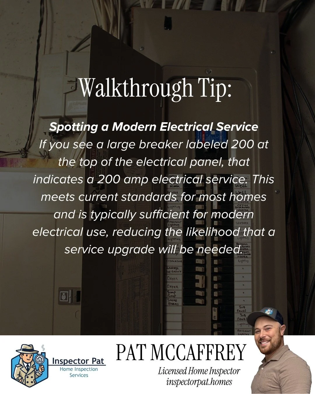 When you&rsquo;re touring homes, it&rsquo;s the little details that can make a big difference 💡

This month&rsquo;s Walkthrough Tip comes from my local partner, Pat McCaffrey (inspectorpat.homes), a licensed home inspector who knows exactly what to 