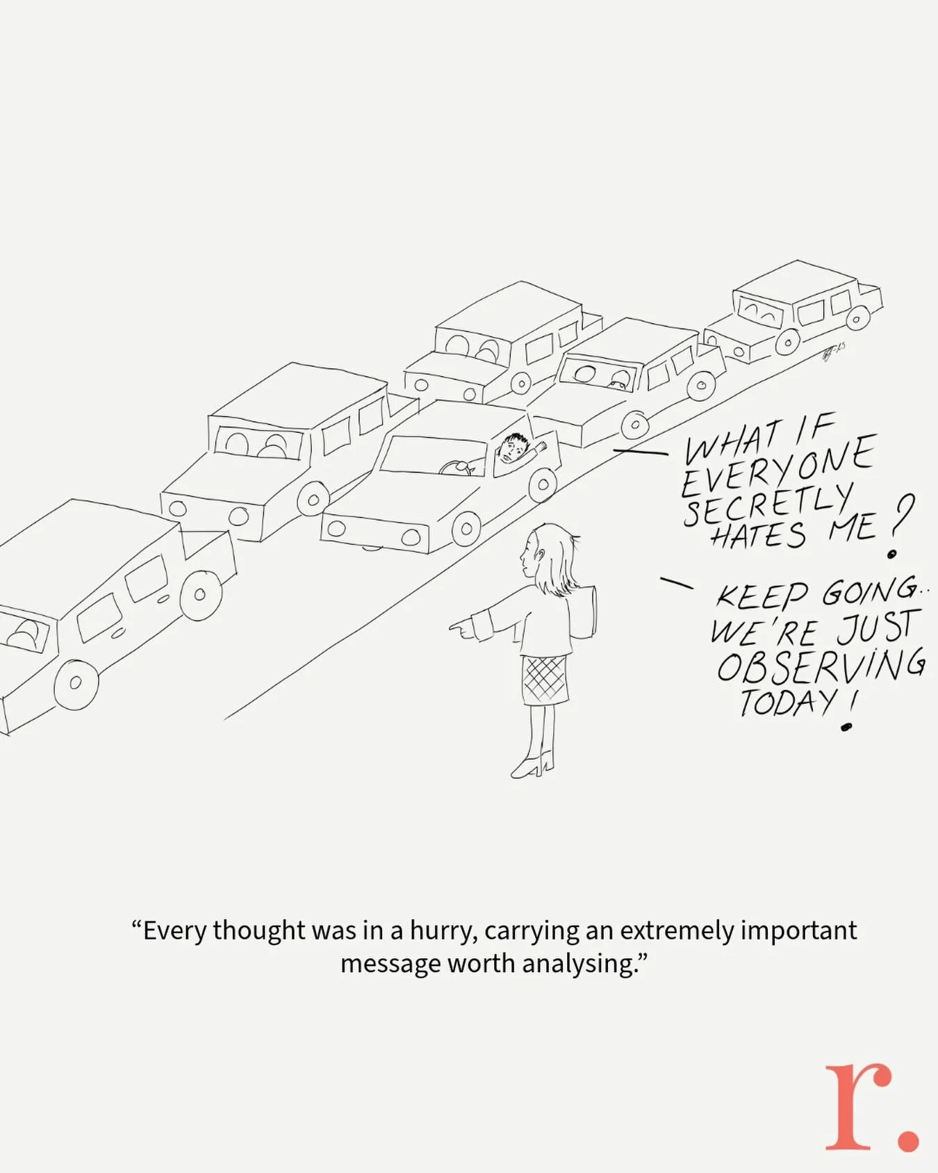 Noen ganger er tanker h&oslash;ylytte, kaotiske og vanskelige &aring; bli kvitt. Litt som en intens og br&aring;kete motorvei. L&aelig;r hvordan du kan forholde deg bedre til tanker med metakognitiv terapi.

Link i bio.

#psykologi #metakognitivterap
